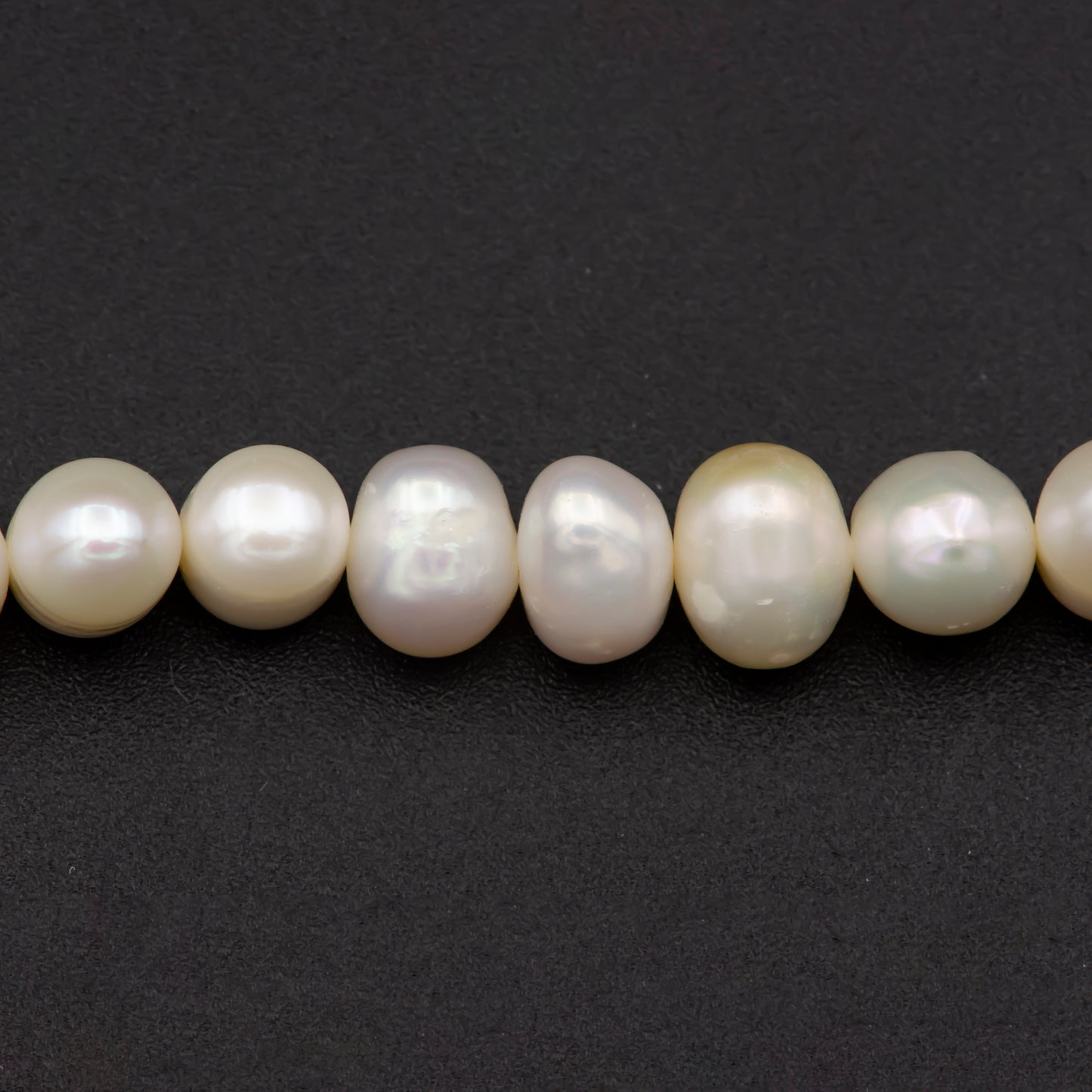 6.5 mm (w)16" (h)+2.5"extender Off White Baroque Pearl Choker Necklace,Fresh Water Mother of Pearl Chain Necklace Beaded Gold Clasp WA-334