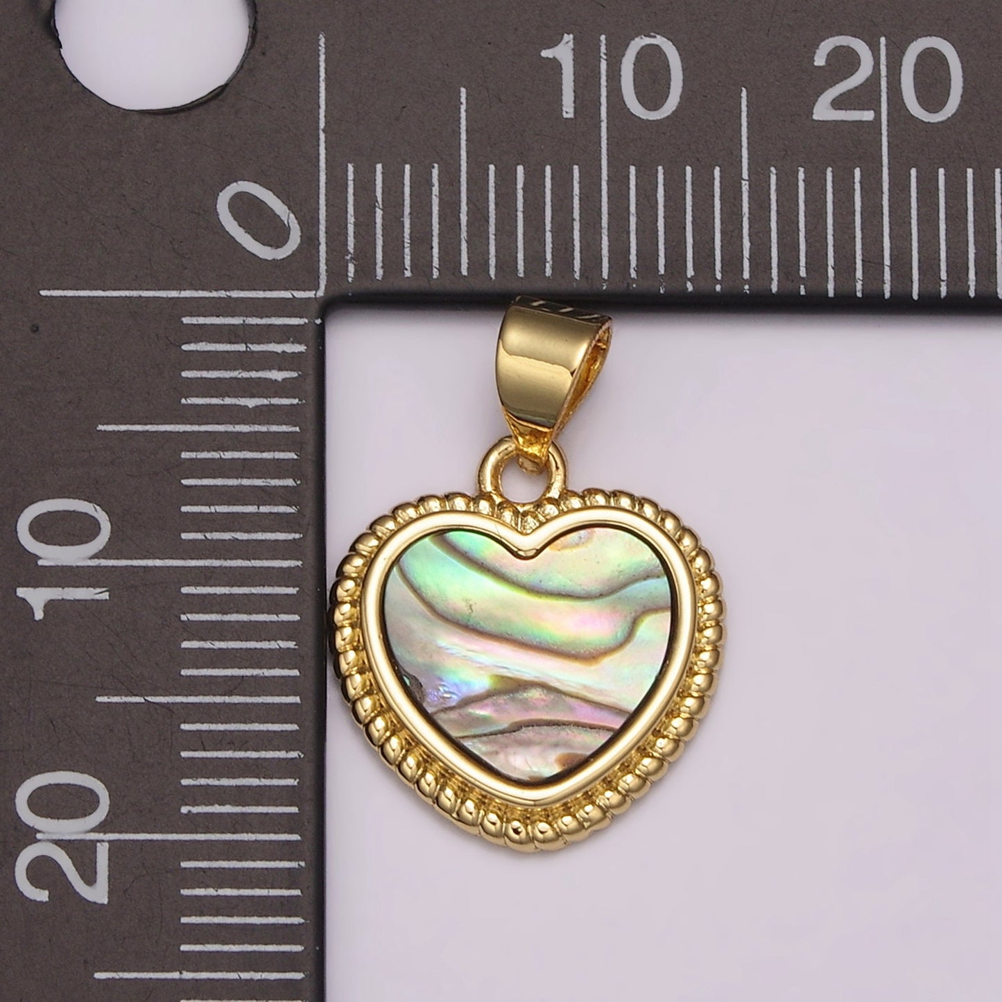 Dainty Gold Heart Charm, Mother of Pearl Heart gold Pendant, Minimalist Jewelry Making in Gold Findings for Bracelet Earring,N-484