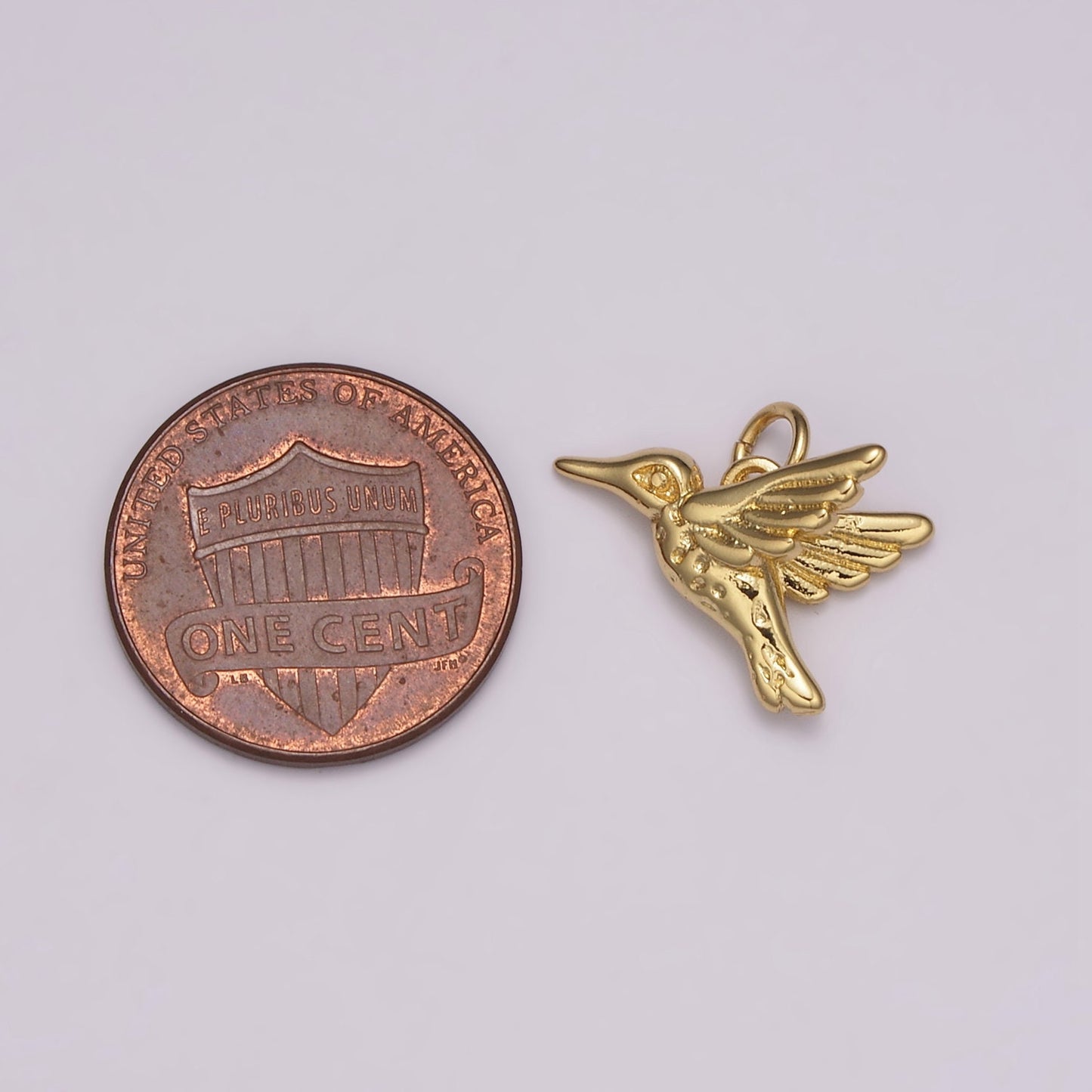 Hummingbird Charm •Dainty Animal Pendant Cute Unique Gold Native to the Americas Bird Pendant for bracelet necklace earring Supply N-180