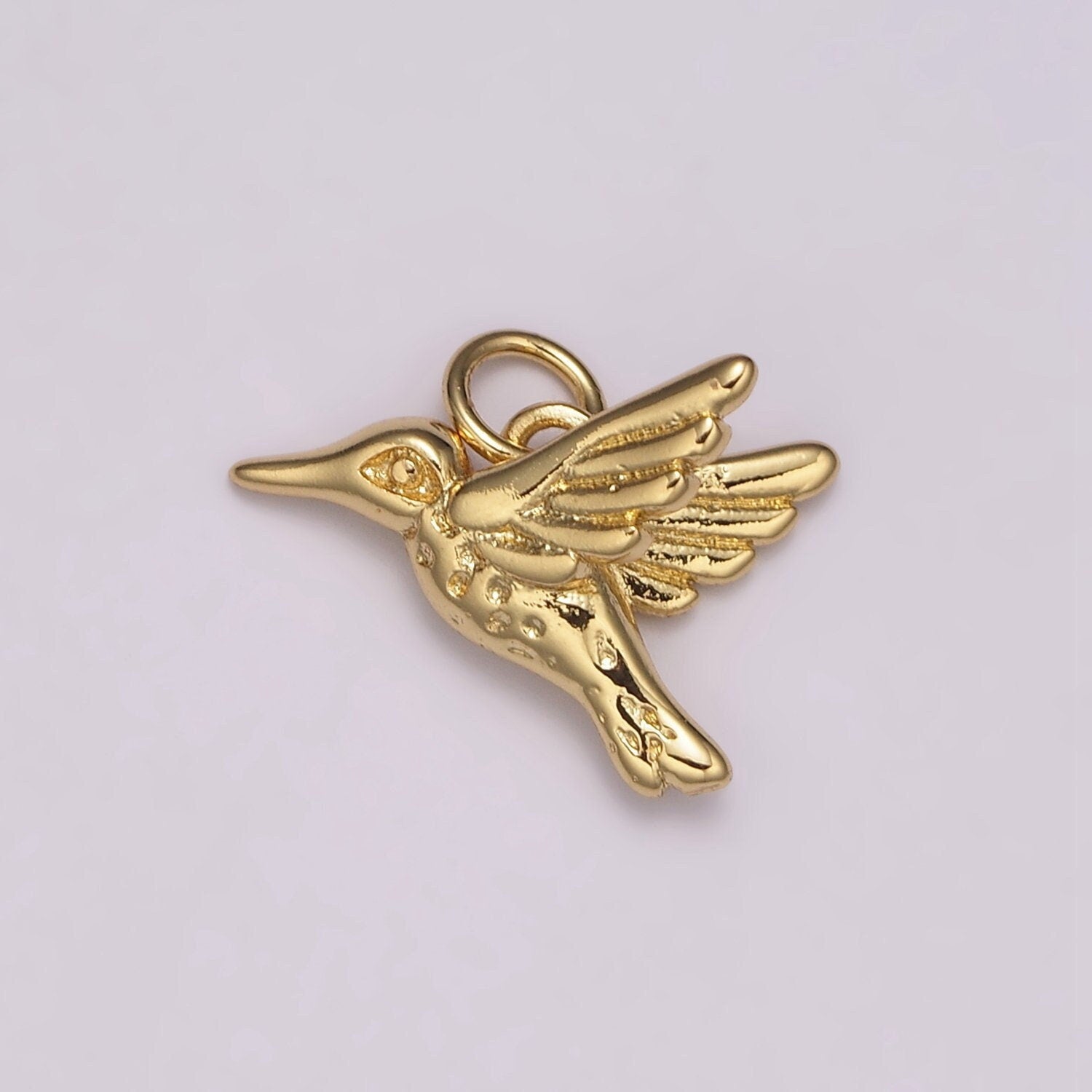 Hummingbird Charm •Dainty Animal Pendant Cute Unique Gold Native to the Americas Bird Pendant for bracelet necklace earring Supply N-180