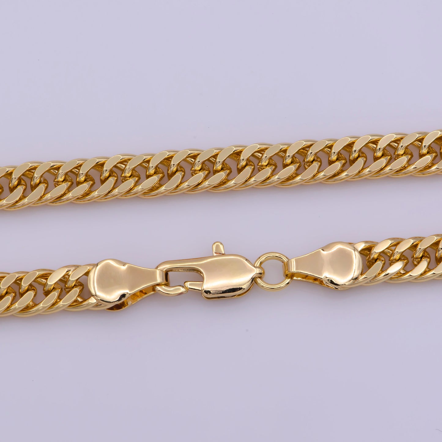 1pc 18.0", 5mm Ready to Use Gold Cuban Curb Necklace Chain,Layering Curb Chain Bold Necklace, For Pendant Charm Necklace, WA-370
