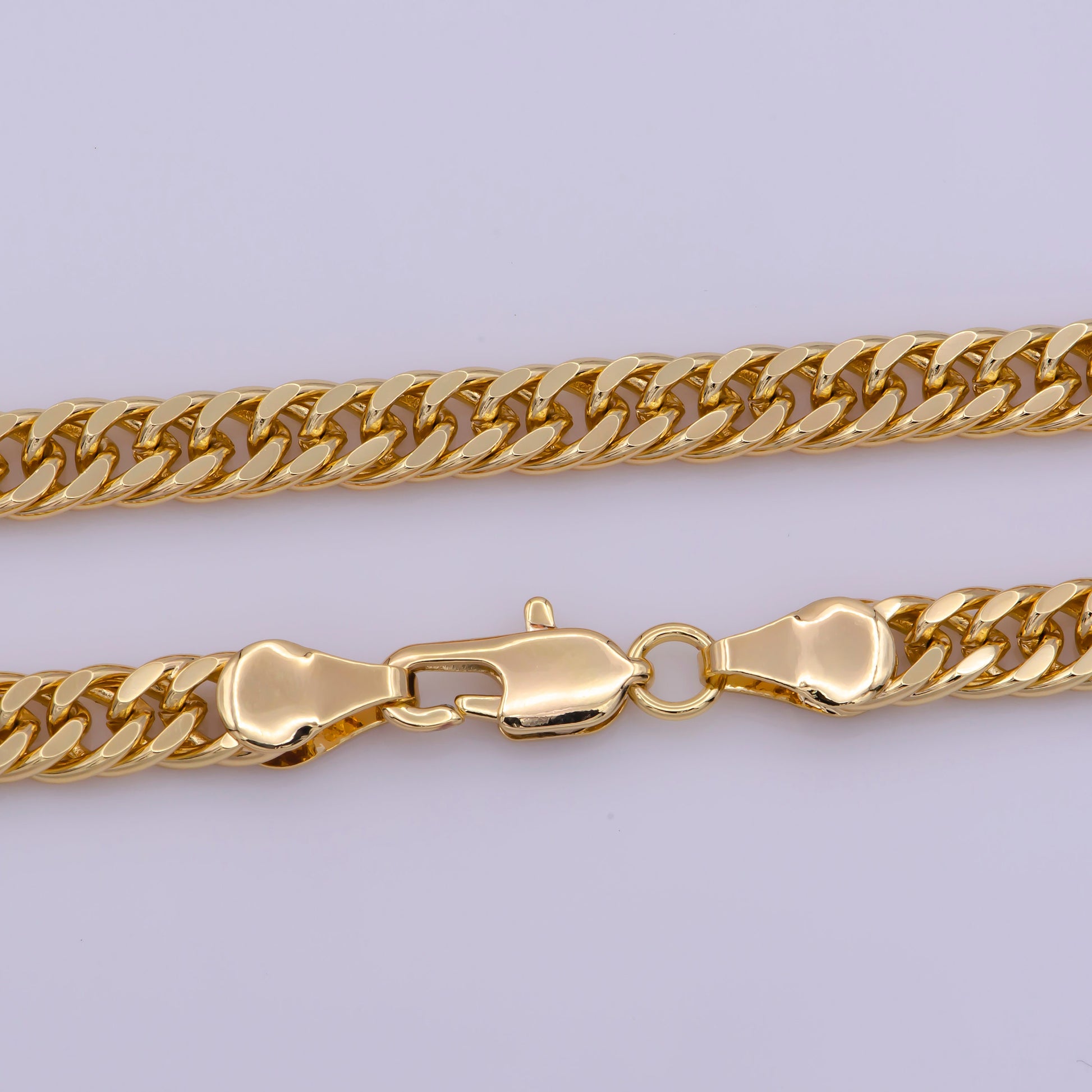 1pc 18.0", 5mm Ready to Use Gold Cuban Curb Necklace Chain,Layering Curb Chain Bold Necklace, For Pendant Charm Necklace, WA-370
