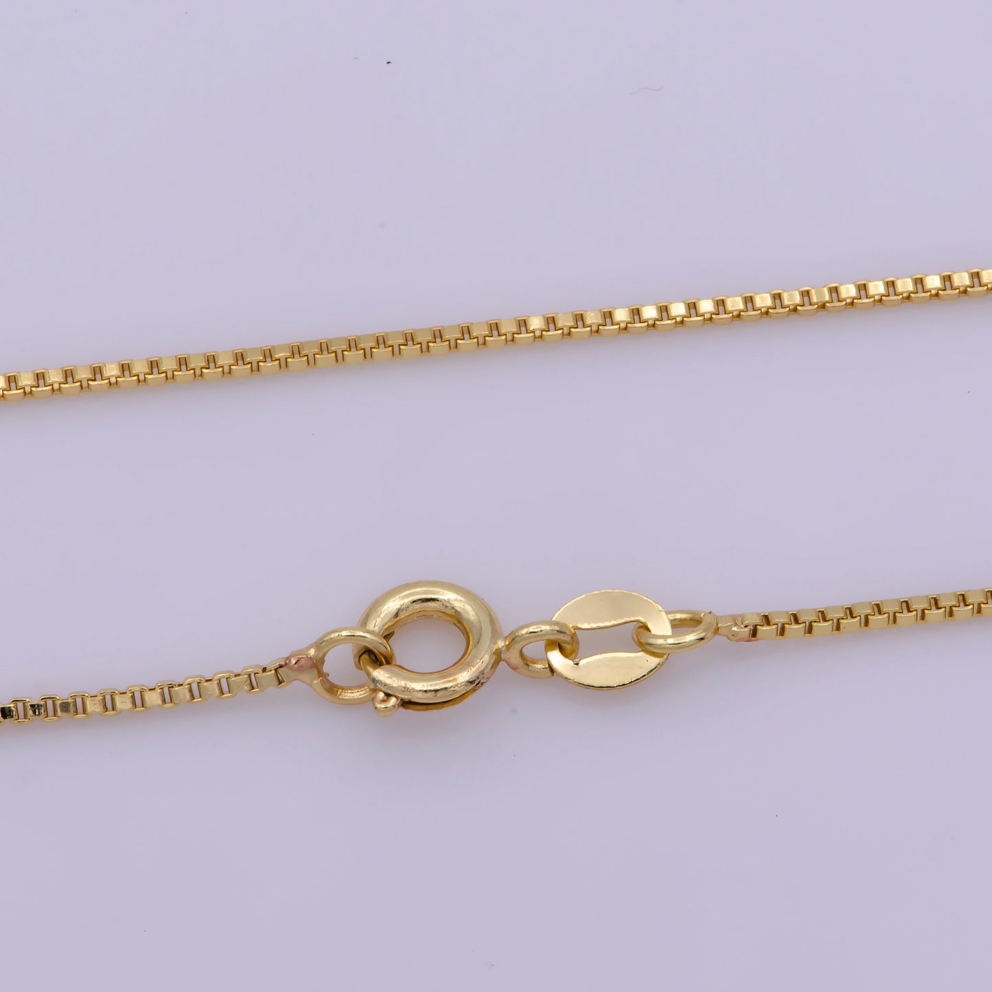 1pc 17.7'' ready to wear Gold Square Box Chain Necklace, Layering Dainty Box Chain For Jewelry Making with Pendant Charm ,WA-378