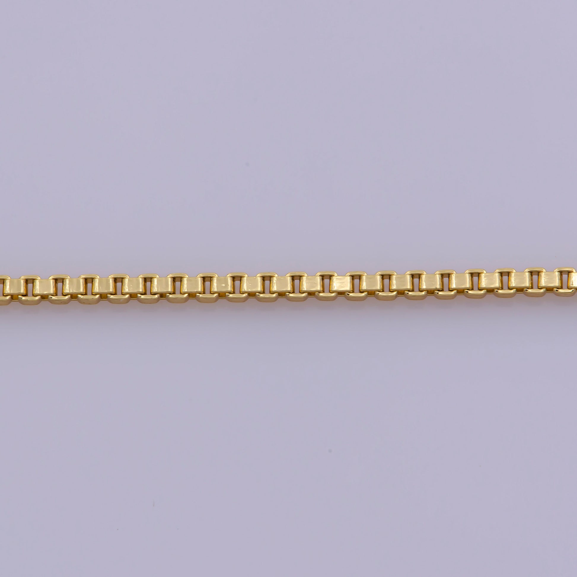 1pc 17.7'' ready to wear Gold Square Box Chain Necklace, Layering Dainty Box Chain For Jewelry Making with Pendant Charm ,WA-378