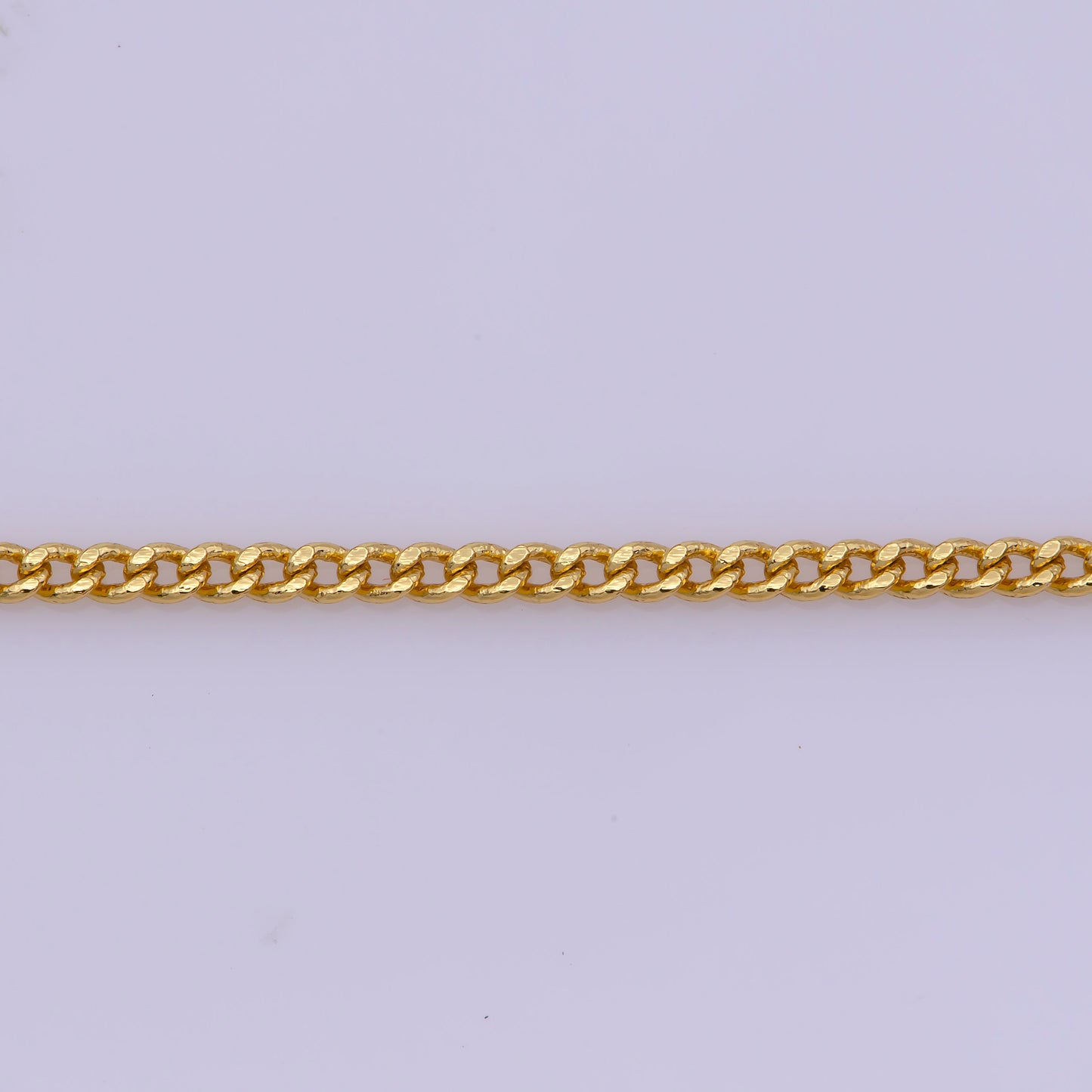 1pc 17.7", 1,2mm Dainty Gold Cuban Curb Necklace Chain,Chiseled Curb Chain Bold Necklace, For Pendant Charm Necklace, WA-386