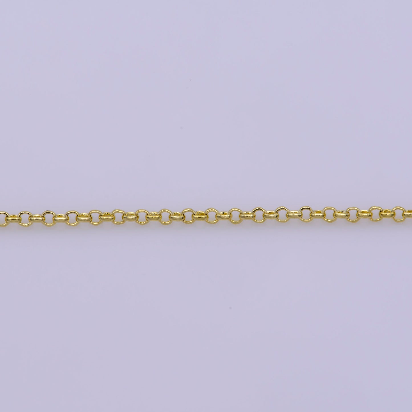 1pc 17.7" Ready to Use Gold Rolo Necklace Chain, Layering Rolo Chain Dainty Necklace, For Pendant Charm Necklace Making, WA -388
