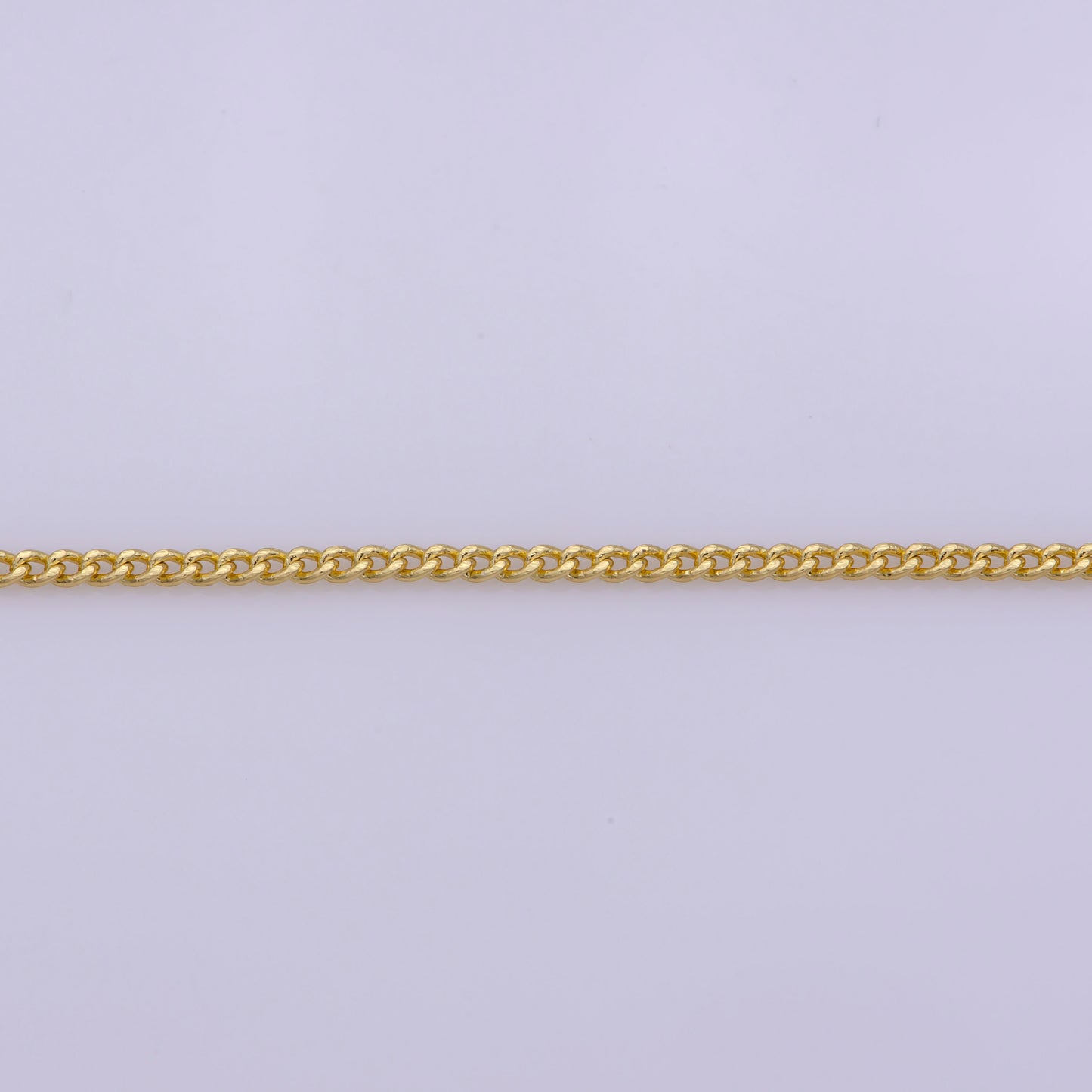 1pc 19.5", 1,0mm Dainty Gold Cuban Curb Necklace Chain,Twisted Curb Chain Bold Necklace, For Pendant Charm Necklace, WA-390