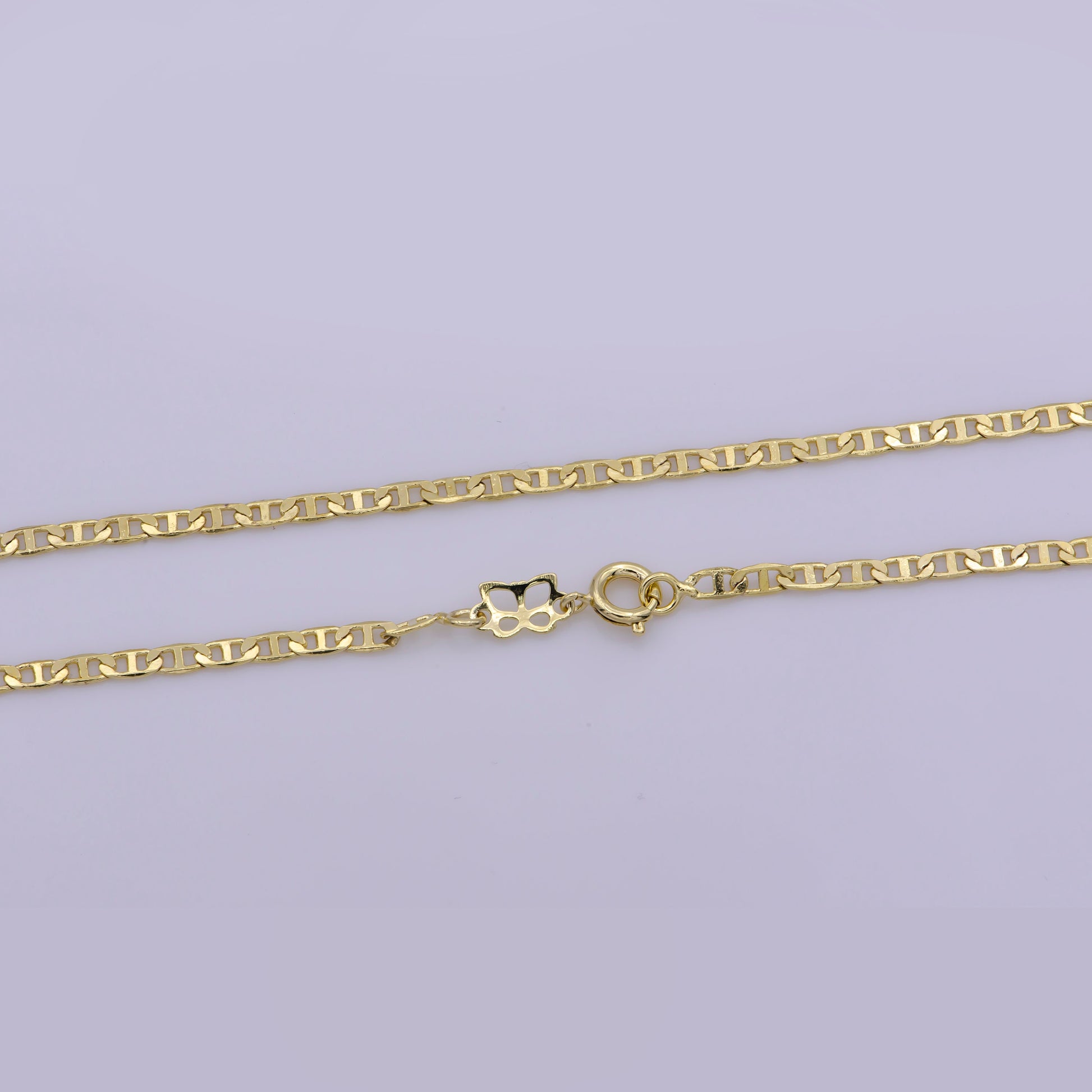 1pc 17.7'' Figure 8 Gold Anchor Necklace Chain, Layering Mariner Chain Dainty Necklace,For Pendant Charm Necklace Making, WA-400