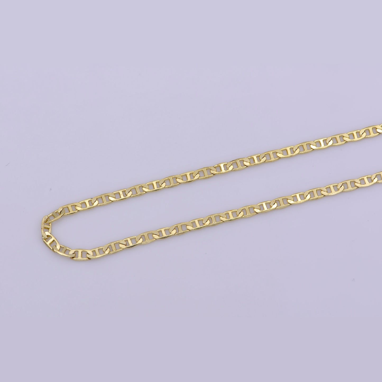 1pc 17.7'' Figure 8 Gold Anchor Necklace Chain, Layering Mariner Chain Dainty Necklace,For Pendant Charm Necklace Making, WA-400
