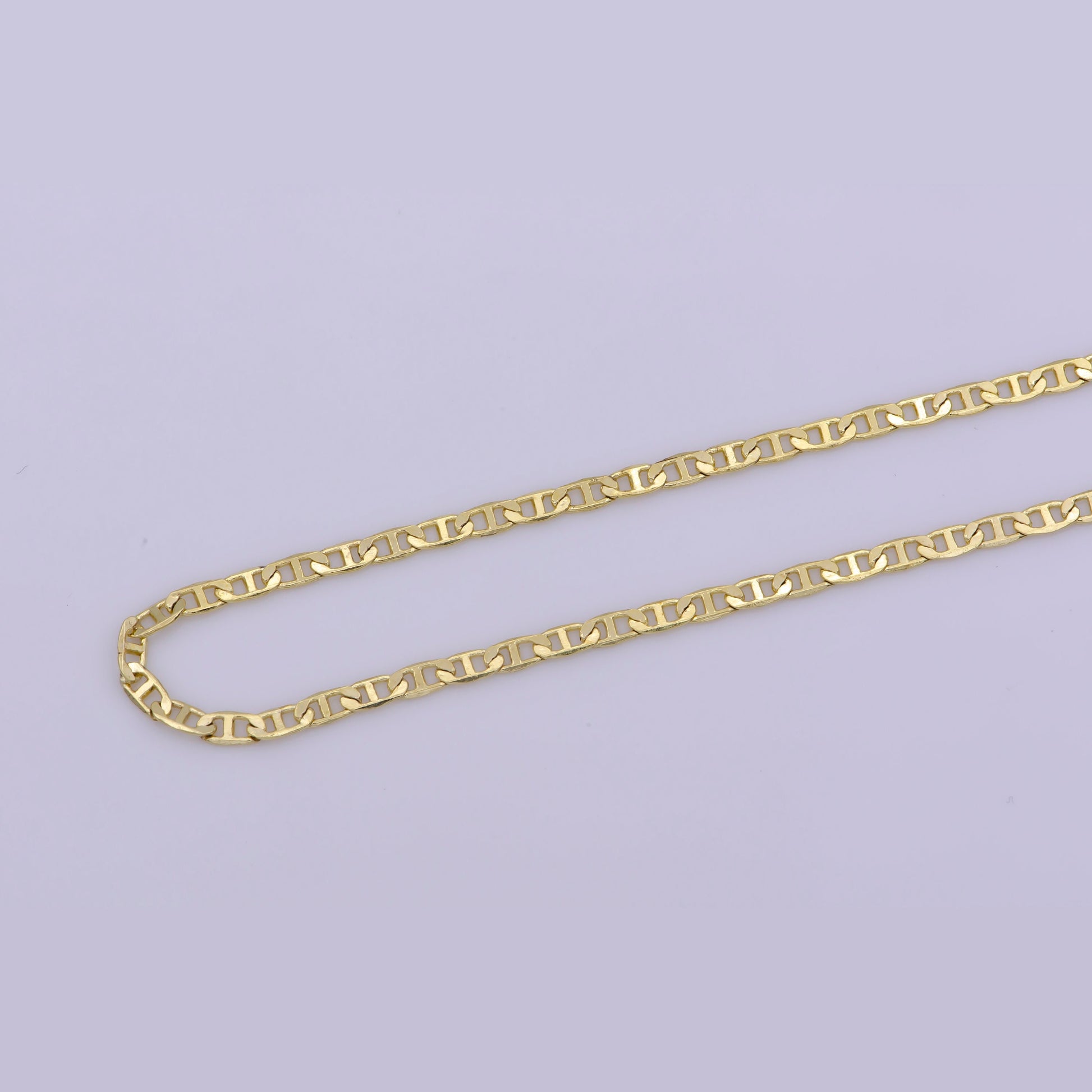 1pc 17.7'' Figure 8 Gold Anchor Necklace Chain, Layering Mariner Chain Dainty Necklace,For Pendant Charm Necklace Making, WA-400