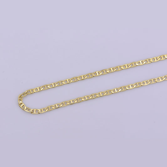 1pc 17.7'' Figure 8 Gold Anchor Necklace Chain, Layering Mariner Chain Dainty Necklace,For Pendant Charm Necklace Making, WA-400