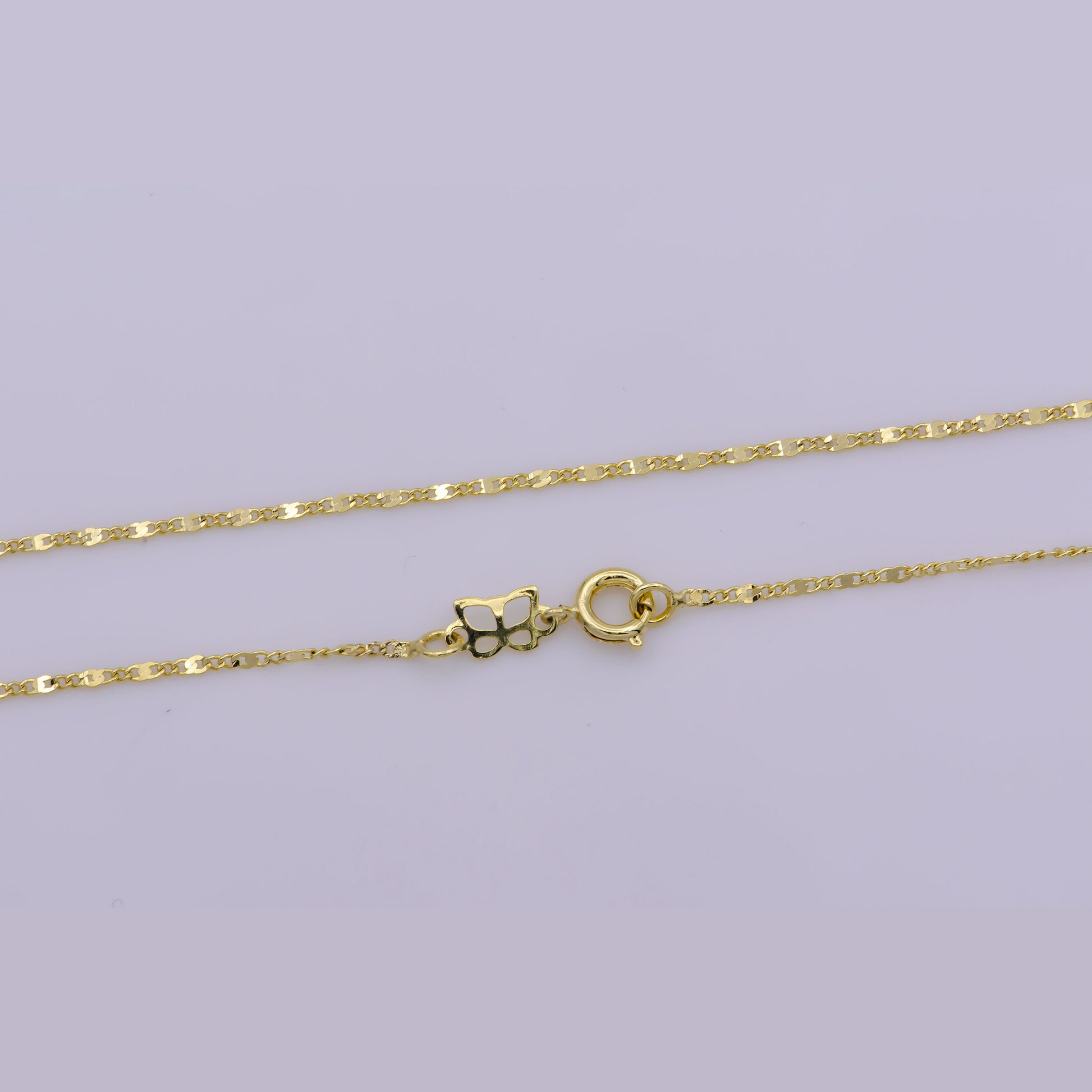 1pc 18.0'' Fancy Gold Anchor Necklace Chain, Figure 8 Layering Mariner Chain Dainty Necklace,For Pendant Charm Necklace Making, WA-392