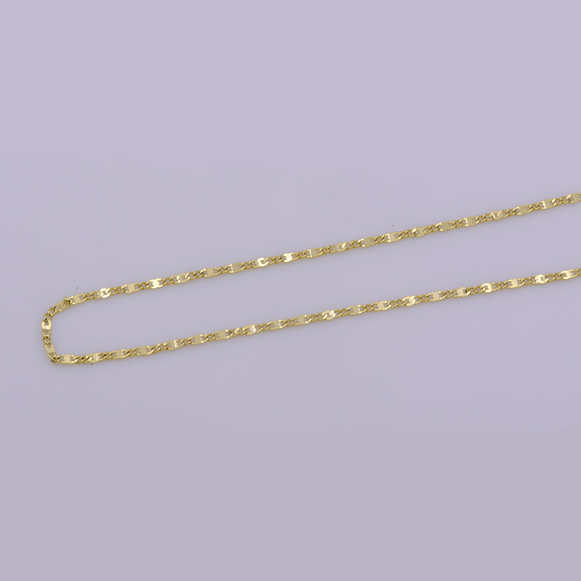 1pc 18.0'' Fancy Gold Anchor Necklace Chain, Figure 8 Layering Mariner Chain Dainty Necklace,For Pendant Charm Necklace Making, WA-392