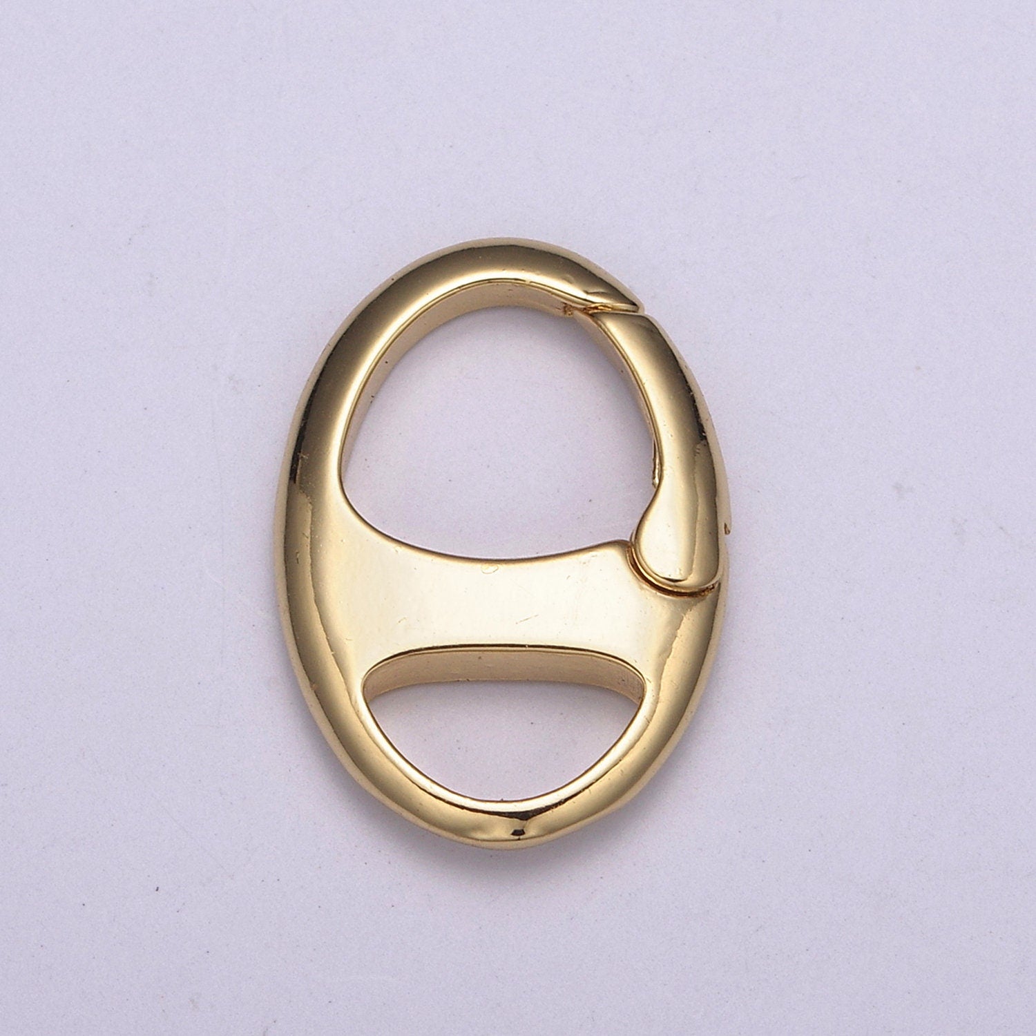 Gold Spring Gate Ring,Push Gate ring, SodaTab Clasp Ring Charm Holder Gold, Silver Clasp Connector Charm Holder L-564, L-565
