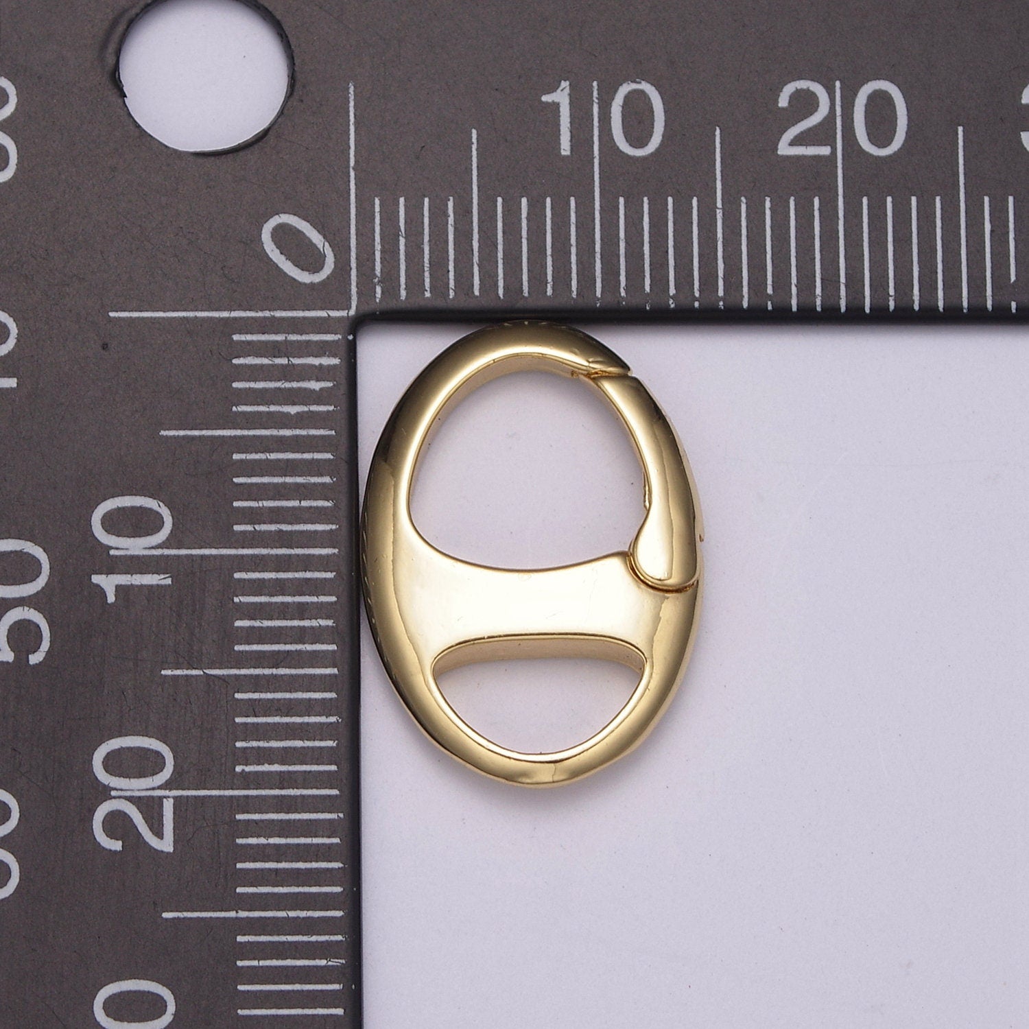 Gold Spring Gate Ring,Push Gate ring, SodaTab Clasp Ring Charm Holder Gold, Silver Clasp Connector Charm Holder L-564, L-565