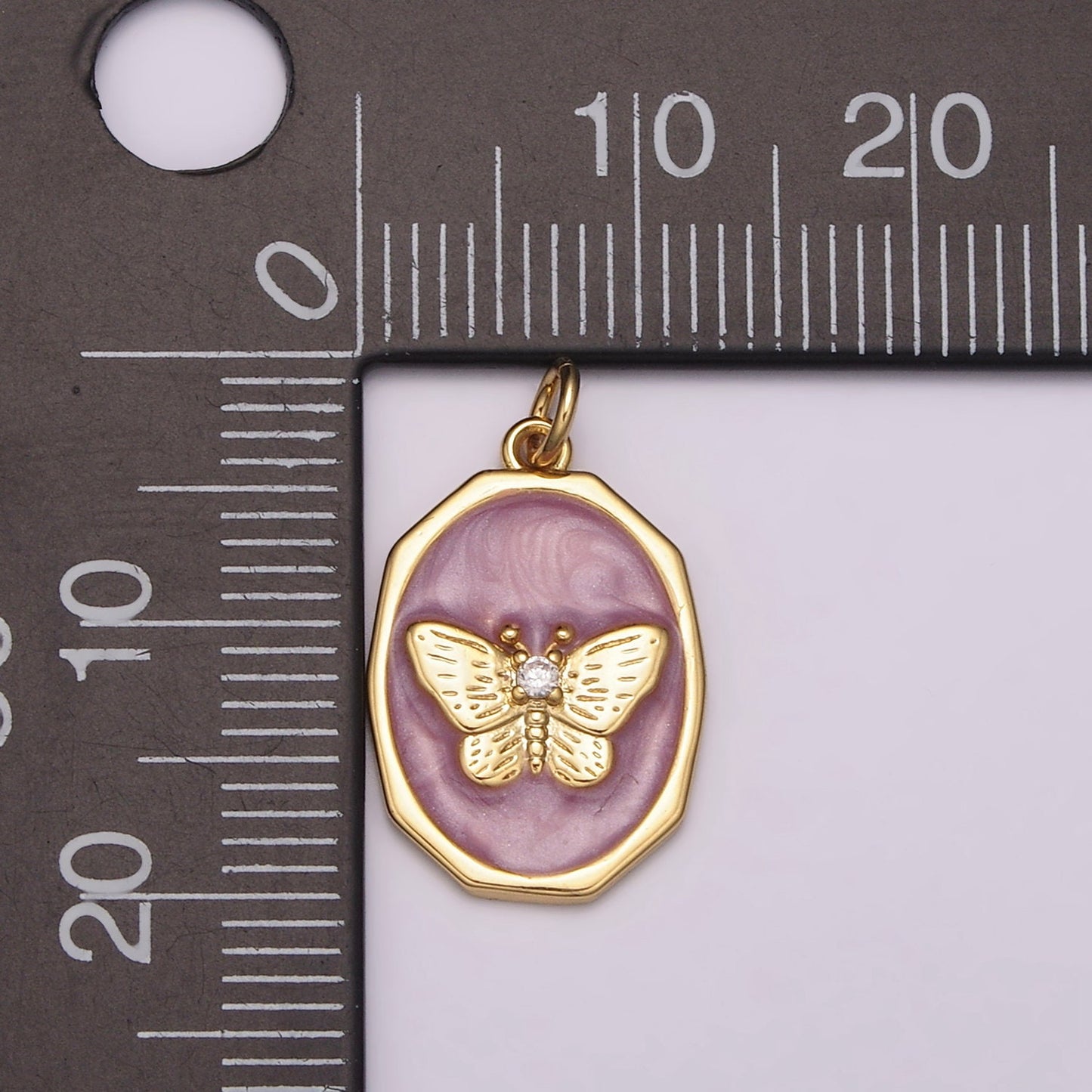 Purple enamel Butterfly charms Oval Epoxy Monarch charms for Necklace bracelets Earring Supply