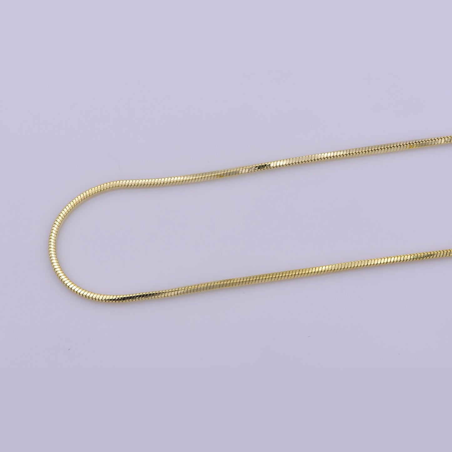 1pc17.7'' Ready to Use Gold Cocoon Necklace Chain, Layer Snake Chain Dainty Necklace, For Pendant Charm Necklace Making, WA-402