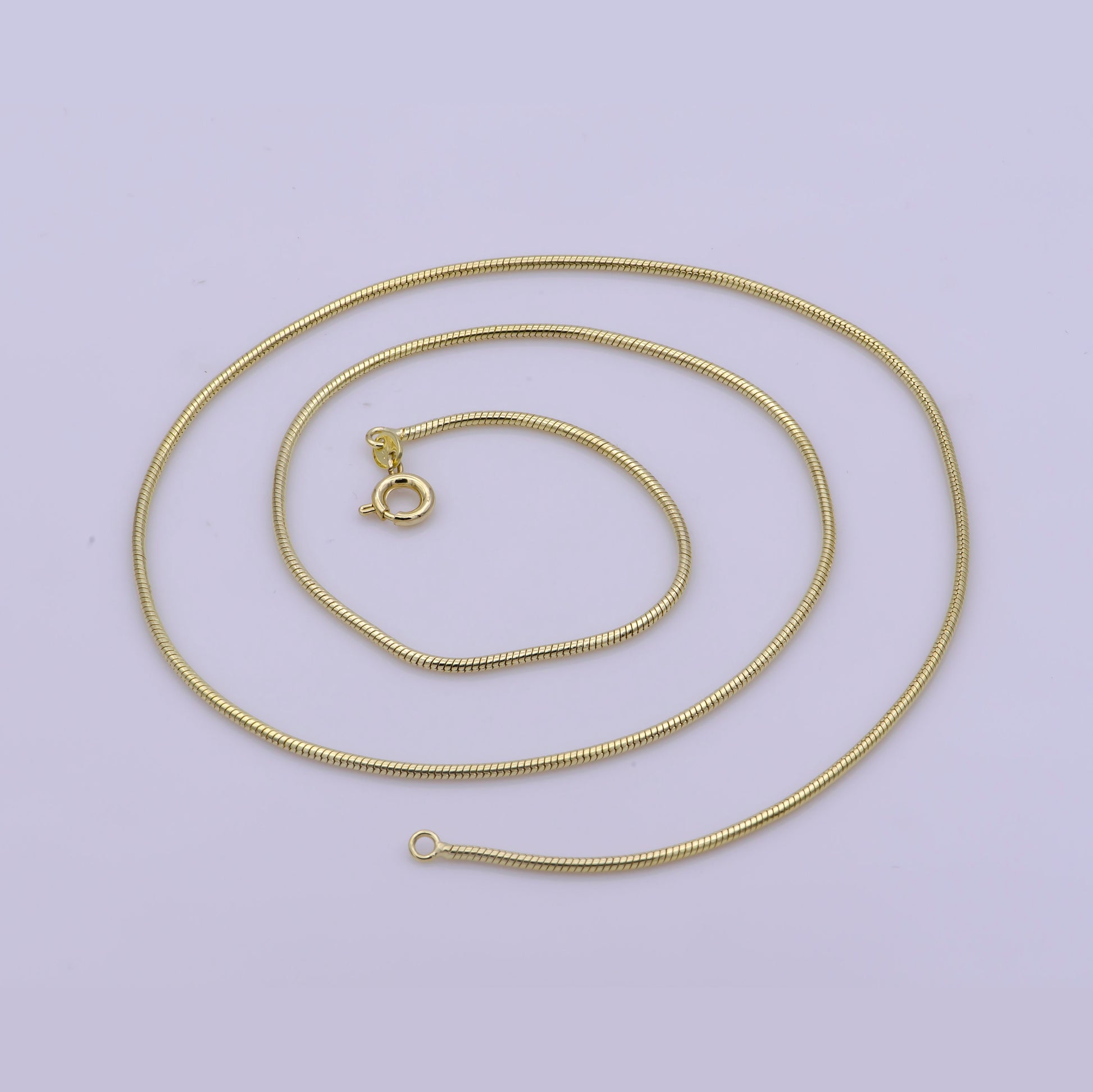 1pc 19.7'' Ready to Use Gold Cocoon Necklace Chain, Layer Snake Chain Dainty Necklace, For Pendant Charm Necklace Making, WA-403