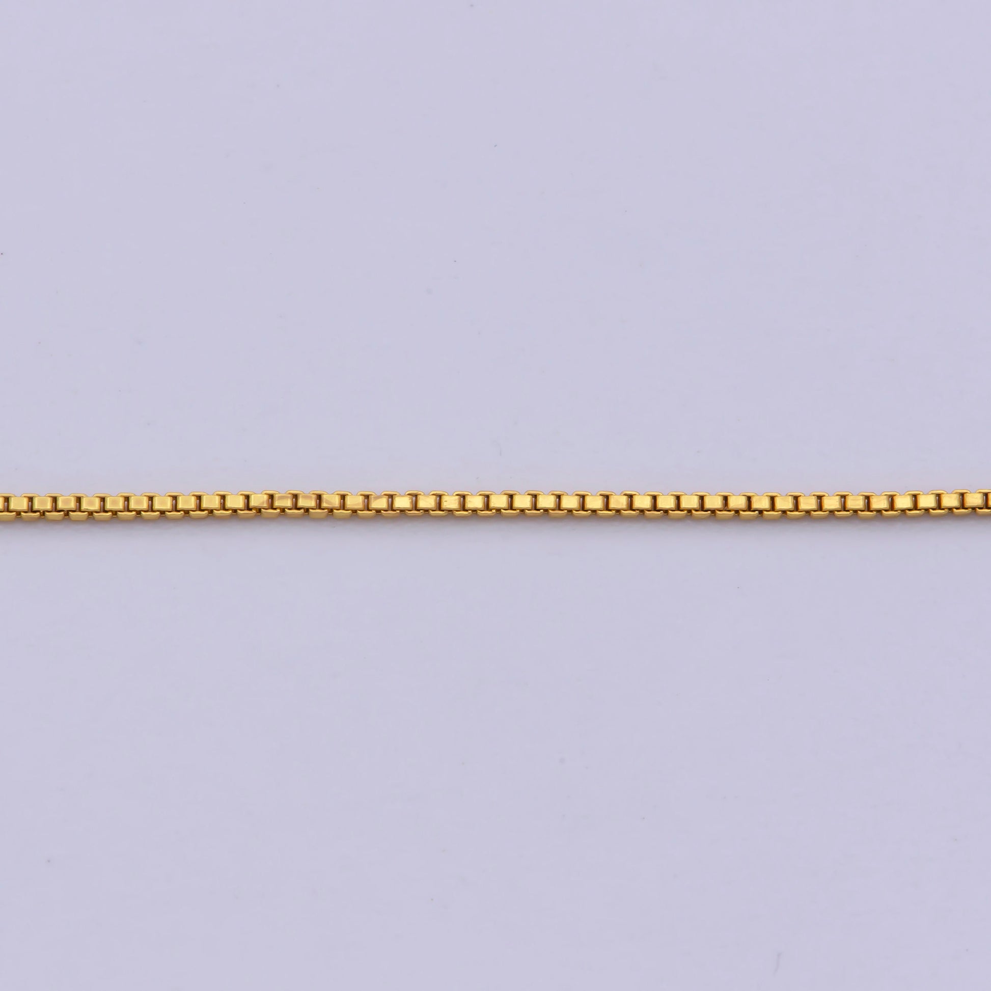1pc 17.9'' ready to wear Gold Square Box Chain Necklace, Layering Dainty Box Chain For Jewelry Making with Pendant Charm , WA-417