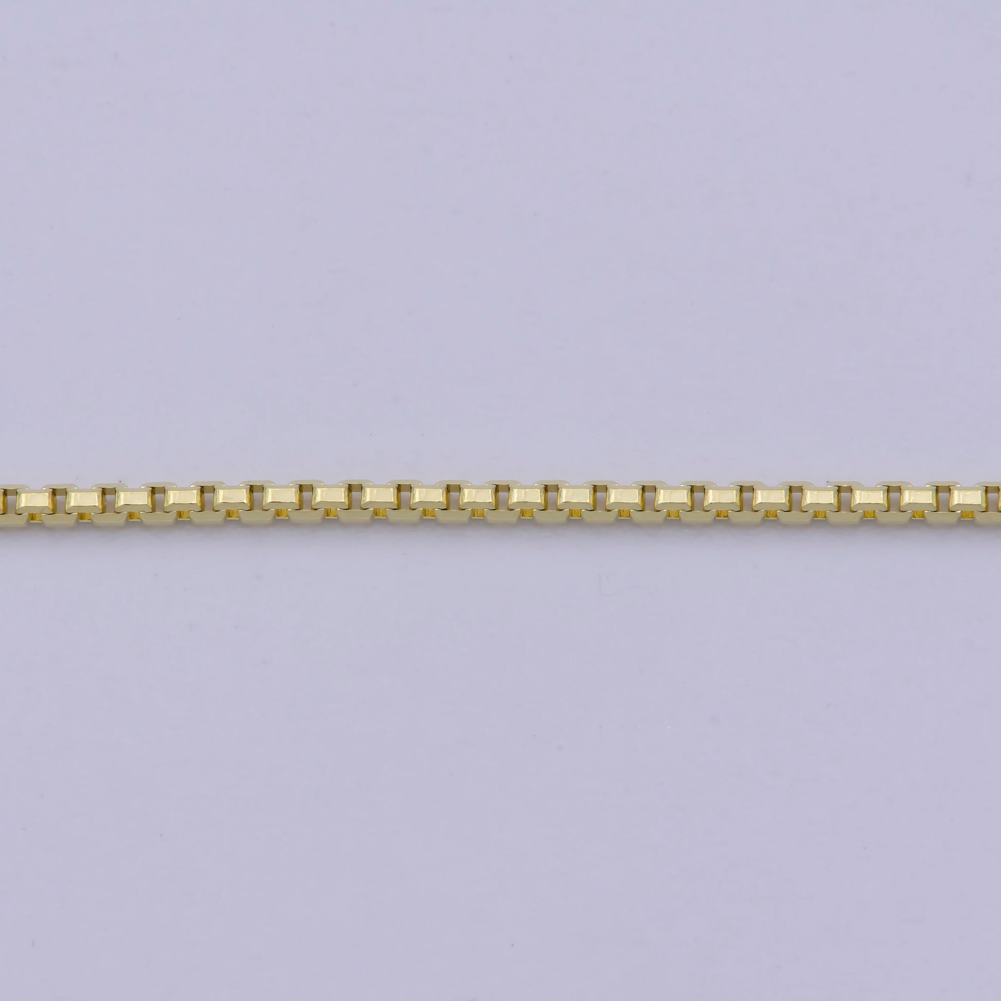 1pc 17.6'' ready to wear Gold Square Box Chain Necklace, Layering Dainty Box Chain For Jewelry Making with Pendant Charm WA-465