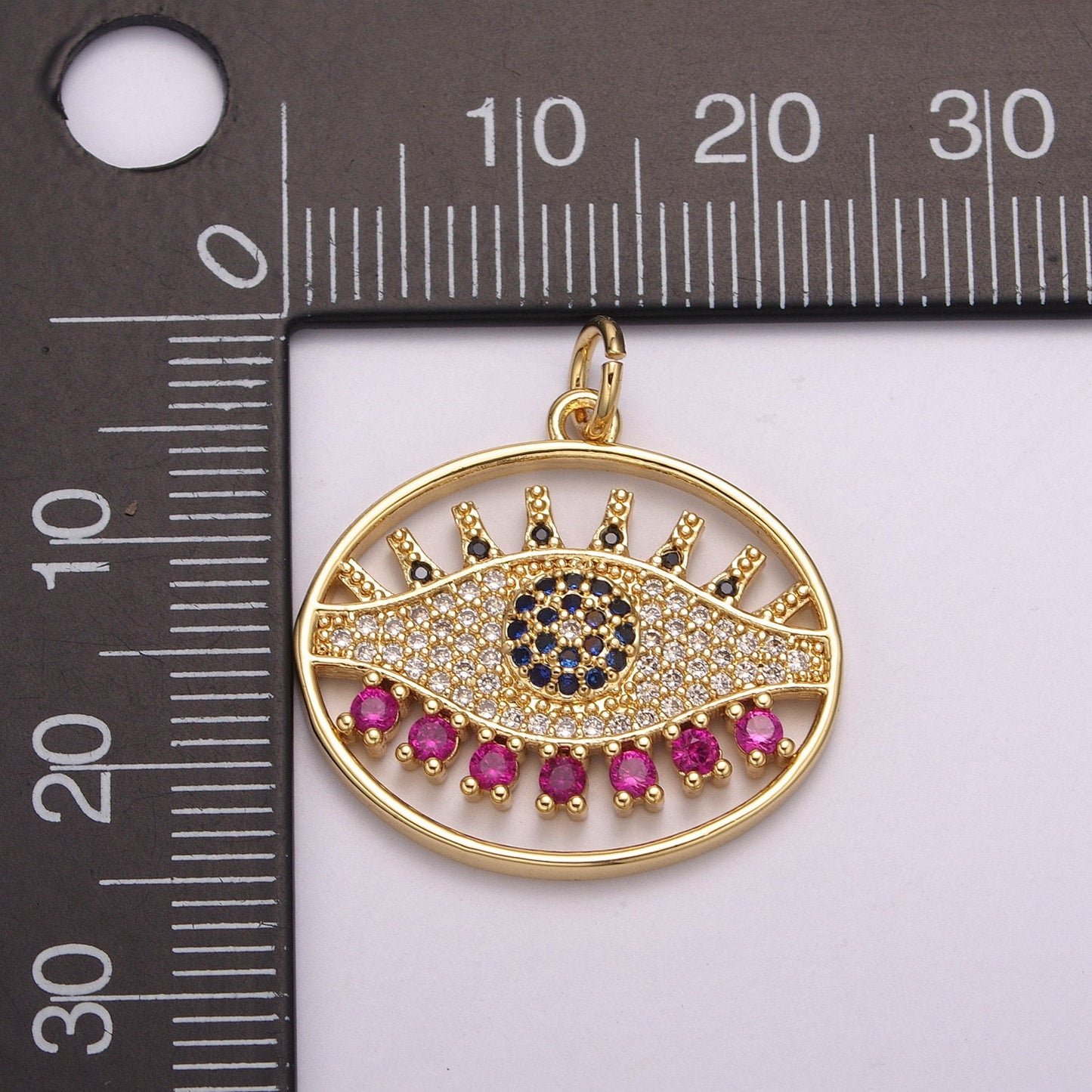 Medallion Pendant, Evil Eye Charm, Protection Amulet Jewelry Eye Charm Coin Medallion Necklace Pendant