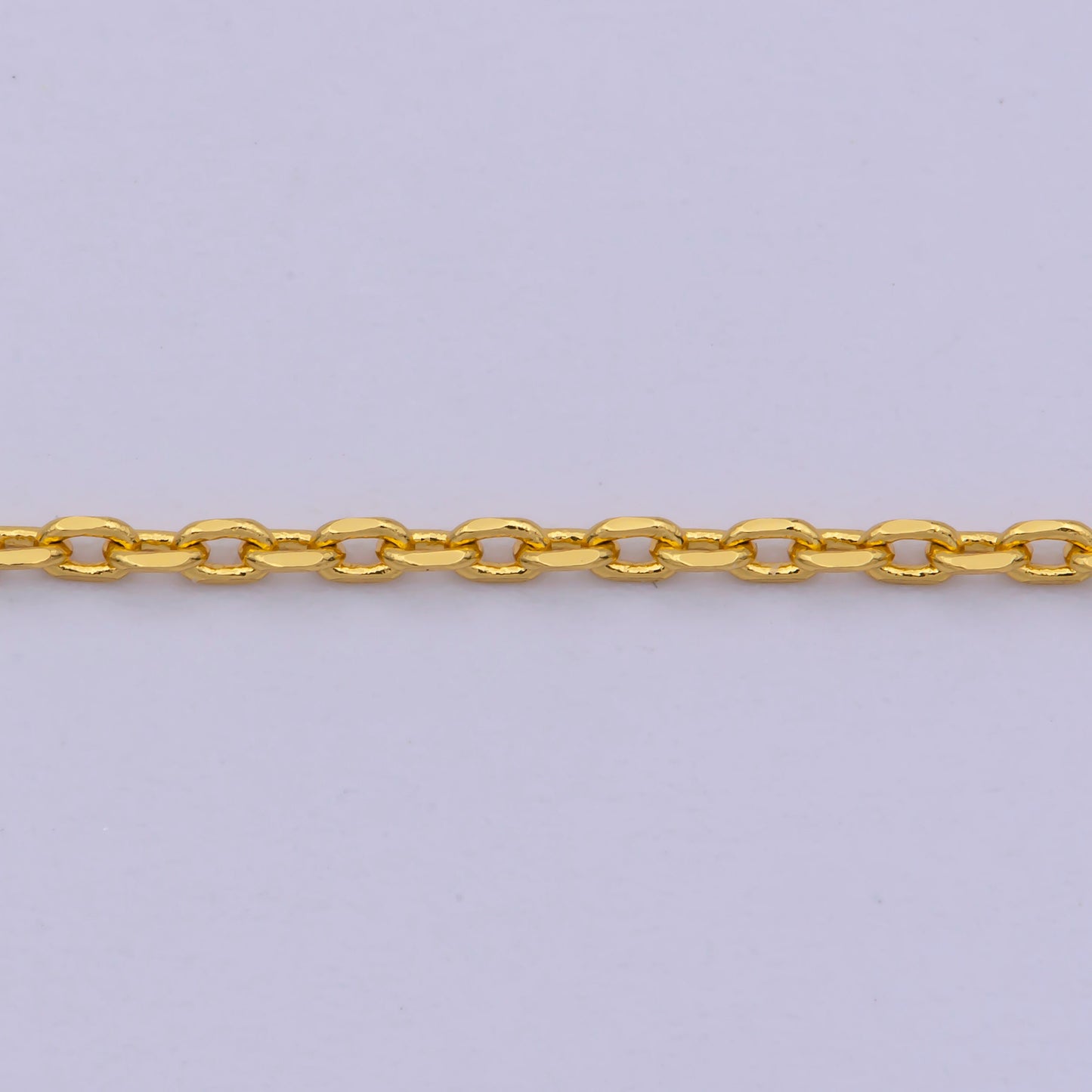 1pc 17.5'' Ready to Use Gold Thin Cable Necklace Chain, Small Oval Chain Dainty Necklace, For Pendant Charm Necklace, WA-467