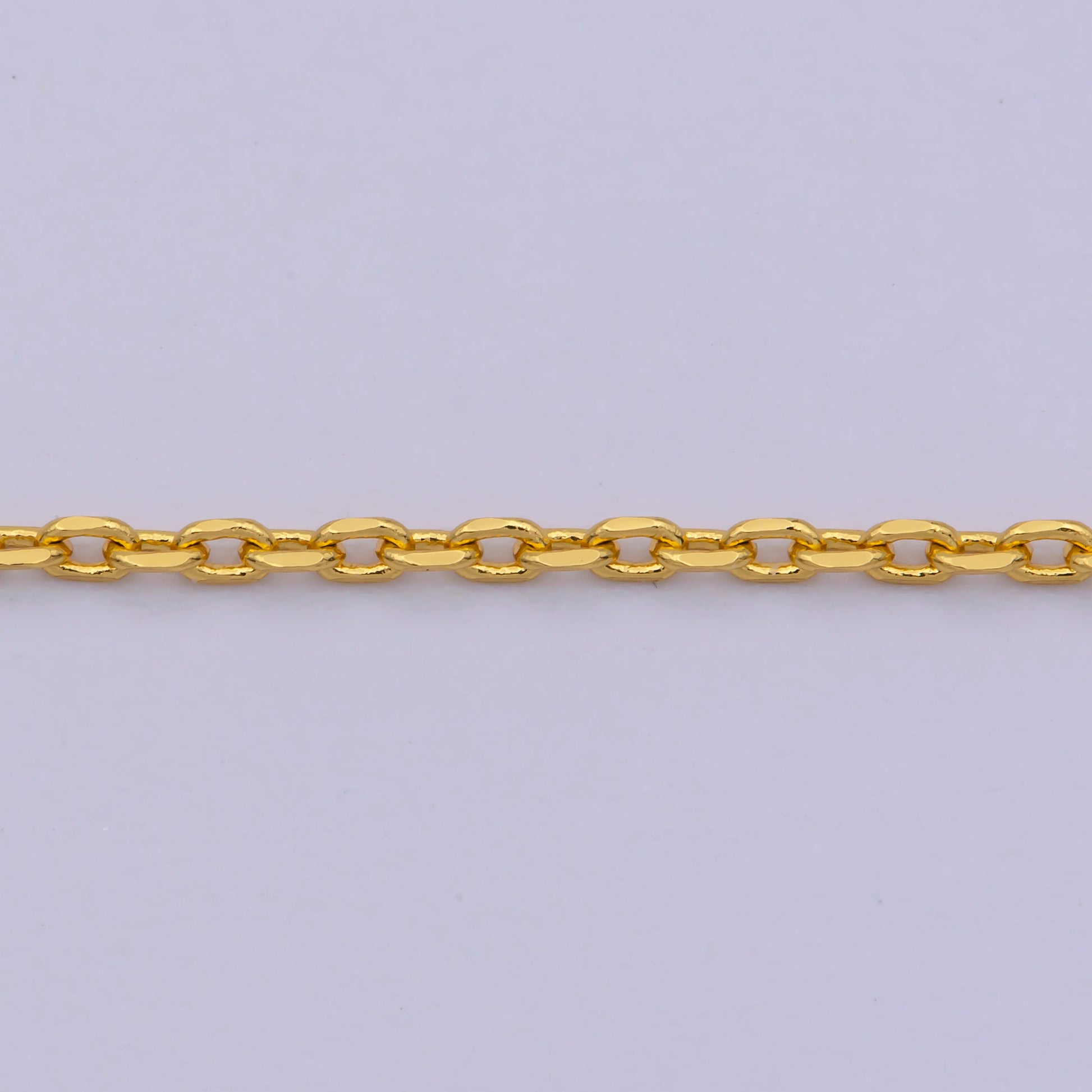1pc 17.5'' Ready to Use Gold Thin Cable Necklace Chain, Small Oval Chain Dainty Necklace, For Pendant Charm Necklace, WA-467