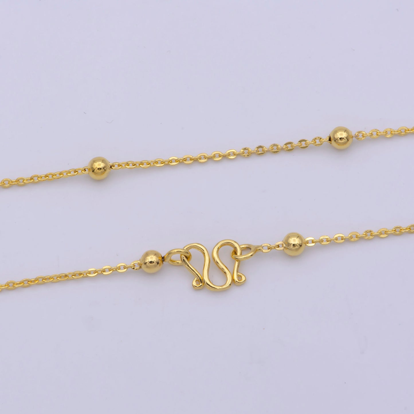 17.5'' Ready to Use Gold Thin Rolo Necklace Chain,Layering Ball Rolo Chain Dainty Necklace,For Pendant Charm Necklace Making, WA-471