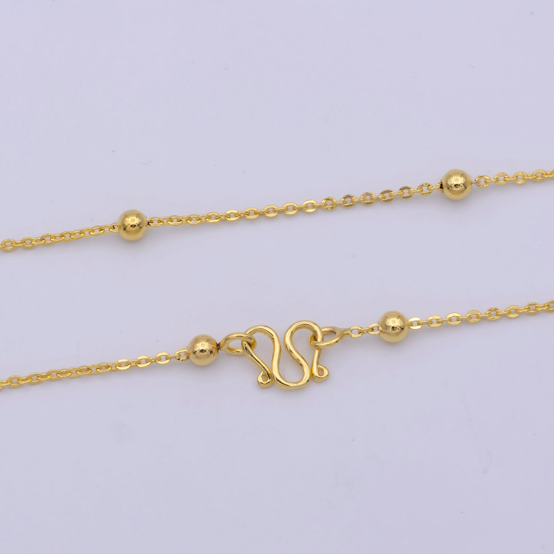 17.5'' Ready to Use Gold Thin Rolo Necklace Chain,Layering Ball Rolo Chain Dainty Necklace,For Pendant Charm Necklace Making, WA-471