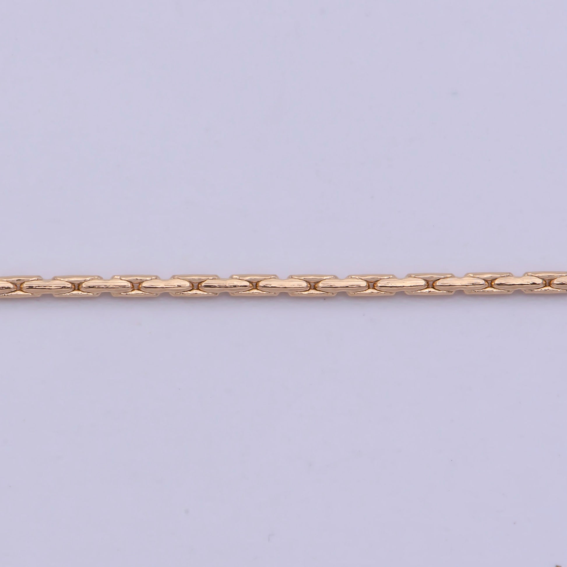 1pc 17.9'' Rectangular box Chain Gold Wheat Necklace Chain, Layer Fox Tail Chain Dainty Necklace, For Pendant Charm Necklace Making, WA-476