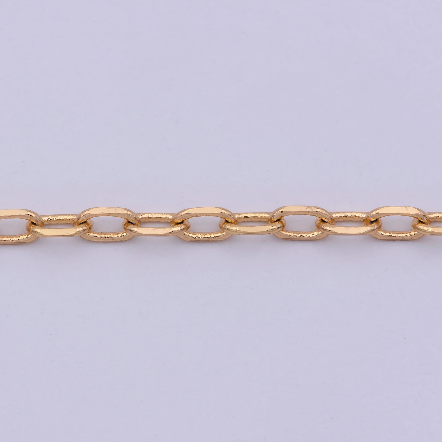 1pc 21.4'' Ready to Use Gold Thin Cable Necklace Chain, Small Oval Chain Dainty Necklace, For Pendant Charm Necklace, WA-478
