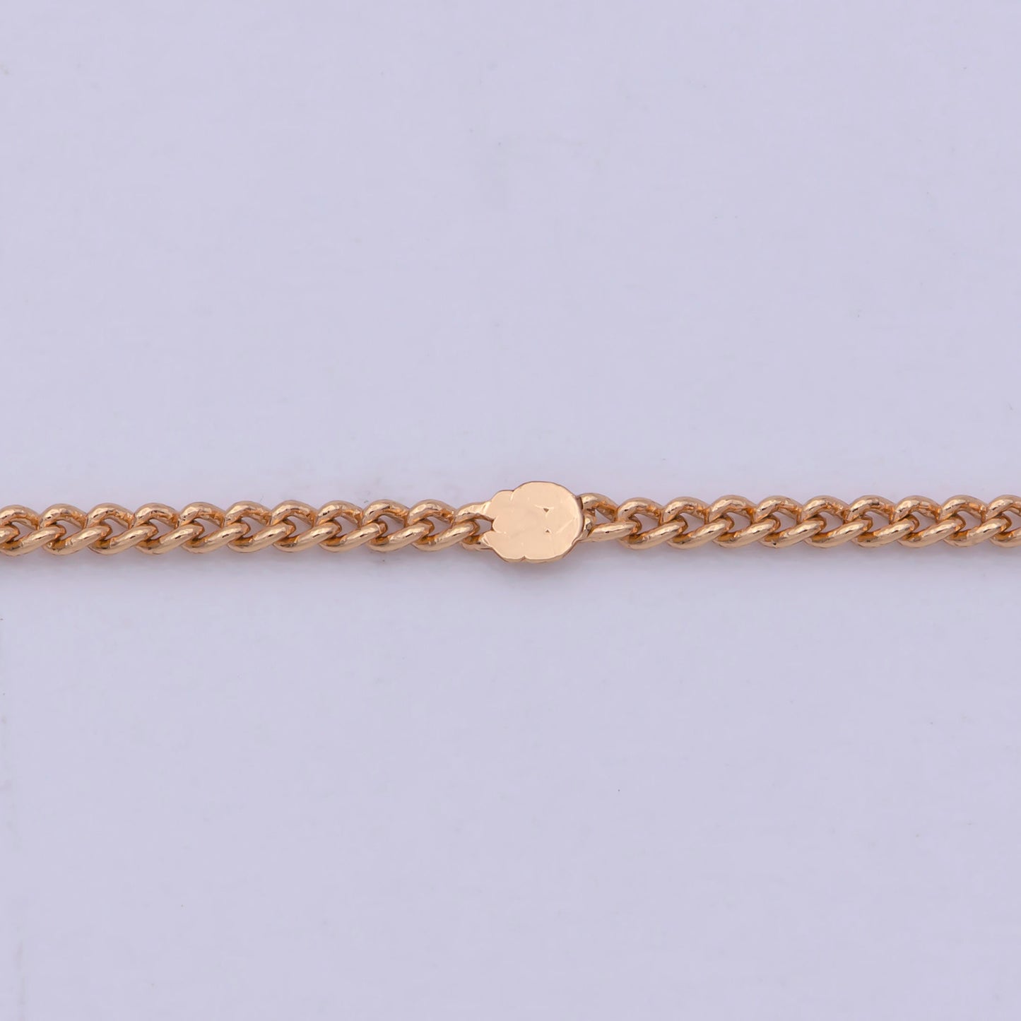 1pc 17.9" Ready to Use Gold twist Cuban Curb Necklace Chain,Pressed Round sequence Curb Chain Necklace, Lobster Clasp, Width is 0.8mm,WA-477