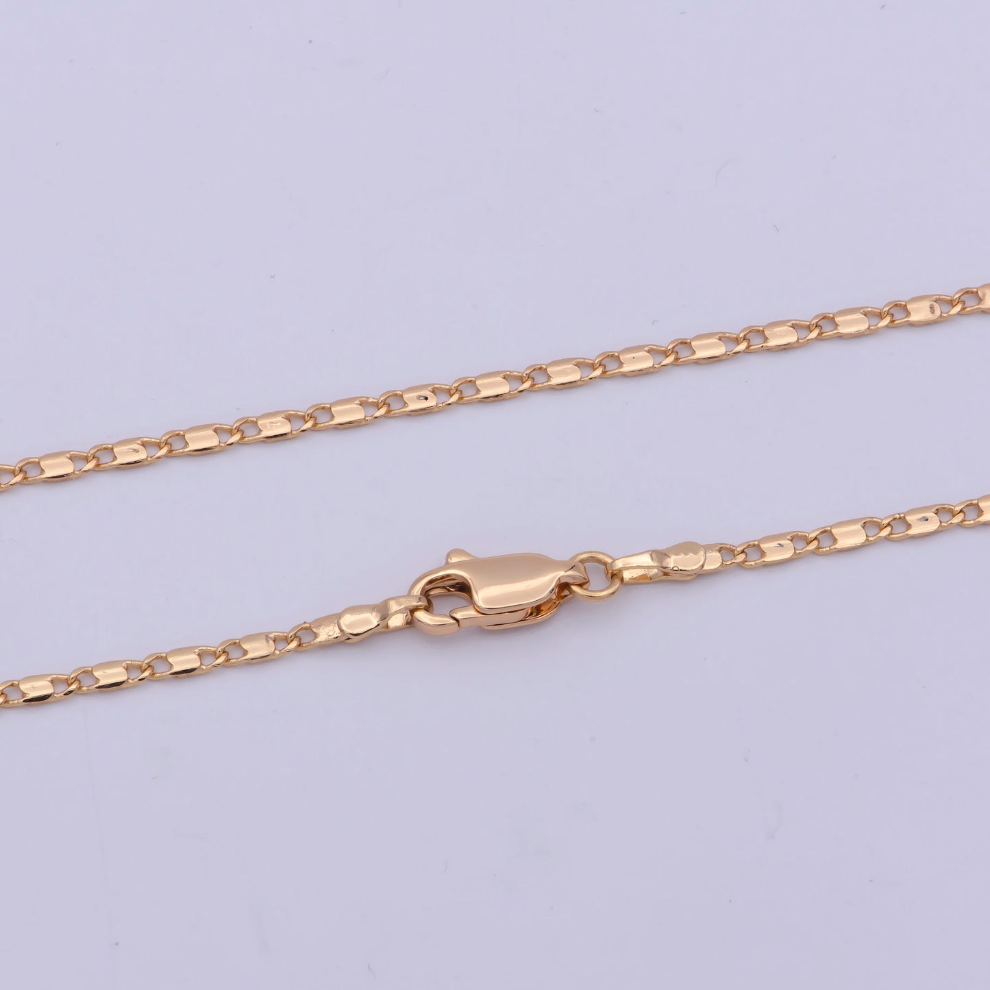 1pc 17.6'' Fancy Gold Anchor Necklace Chain, Layering Mariner Chain Dainty Necklace,For Pendant Charm Necklace Making, WA-484