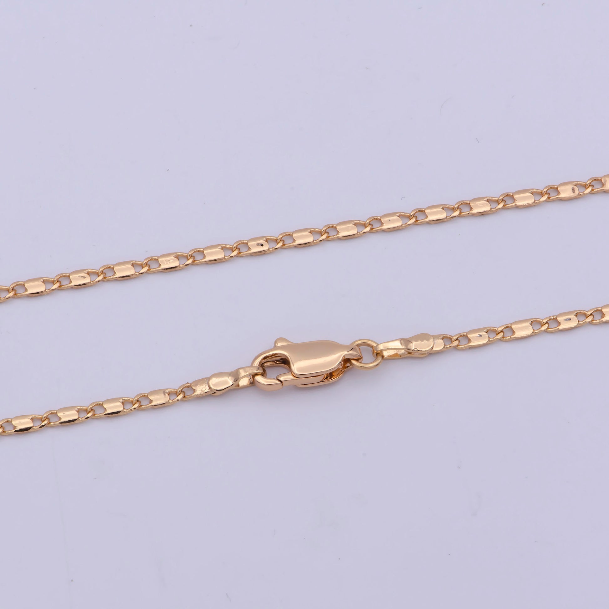 1pc 17.6'' Fancy Gold Anchor Necklace Chain, Layering Mariner Chain Dainty Necklace,For Pendant Charm Necklace Making, WA-484