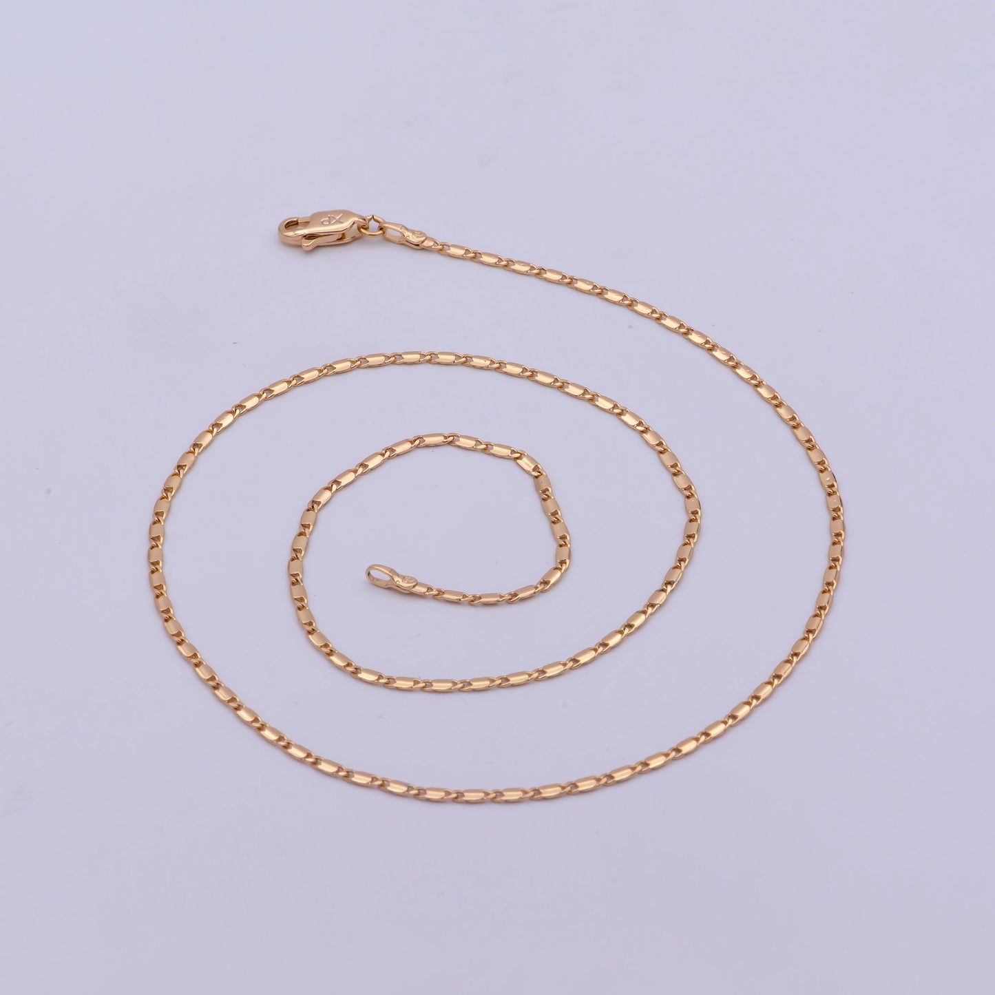 1pc 17.6'' Fancy Gold Anchor Necklace Chain, Layering Mariner Chain Dainty Necklace,For Pendant Charm Necklace Making, WA-484