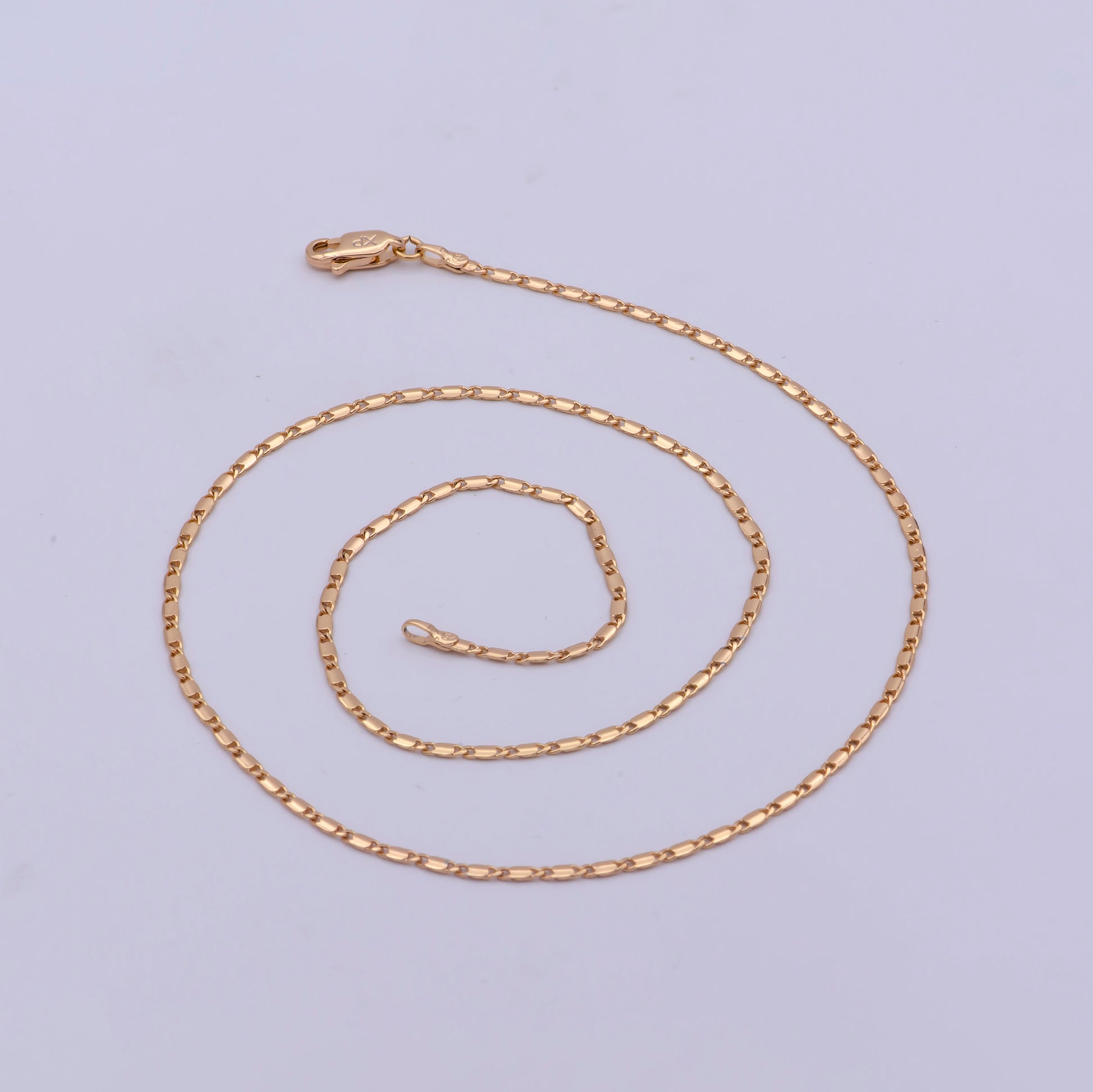 1pc 17.6'' Fancy Gold Anchor Necklace Chain, Layering Mariner Chain Dainty Necklace,For Pendant Charm Necklace Making, WA-484