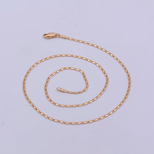 1pc 17.6'' Fancy Gold Anchor Necklace Chain, Layering Mariner Chain Dainty Necklace,For Pendant Charm Necklace Making, WA-484