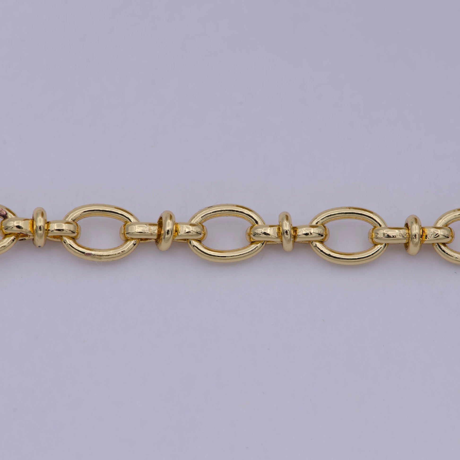 Gold Oval and Figure 8 Chain, Dainty Chain by Yard, Great Quality bulk Chain for Jewelry Supplies, 593