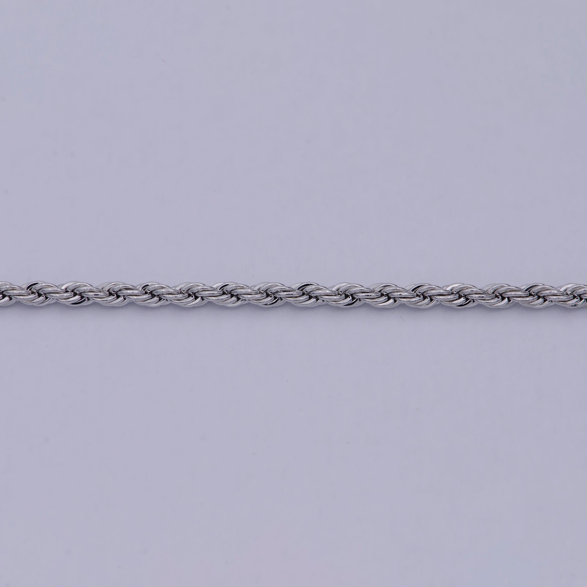 1.9mm dia. Rope Open Link Chain white Gold by Yard, Double Oval Link Chain, Fit well with 0.8 x 4mm jumpring Rope for DIY Craft, Roll- 595