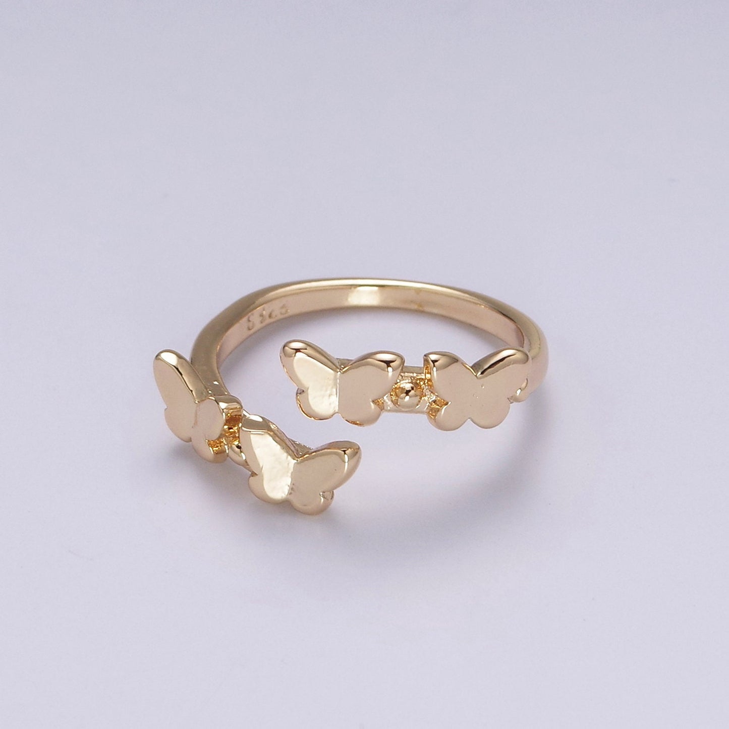Dainty Butterfly Ring 18k Gold Filled Mariposa Ring Open adjustable Minimalist Jewelry