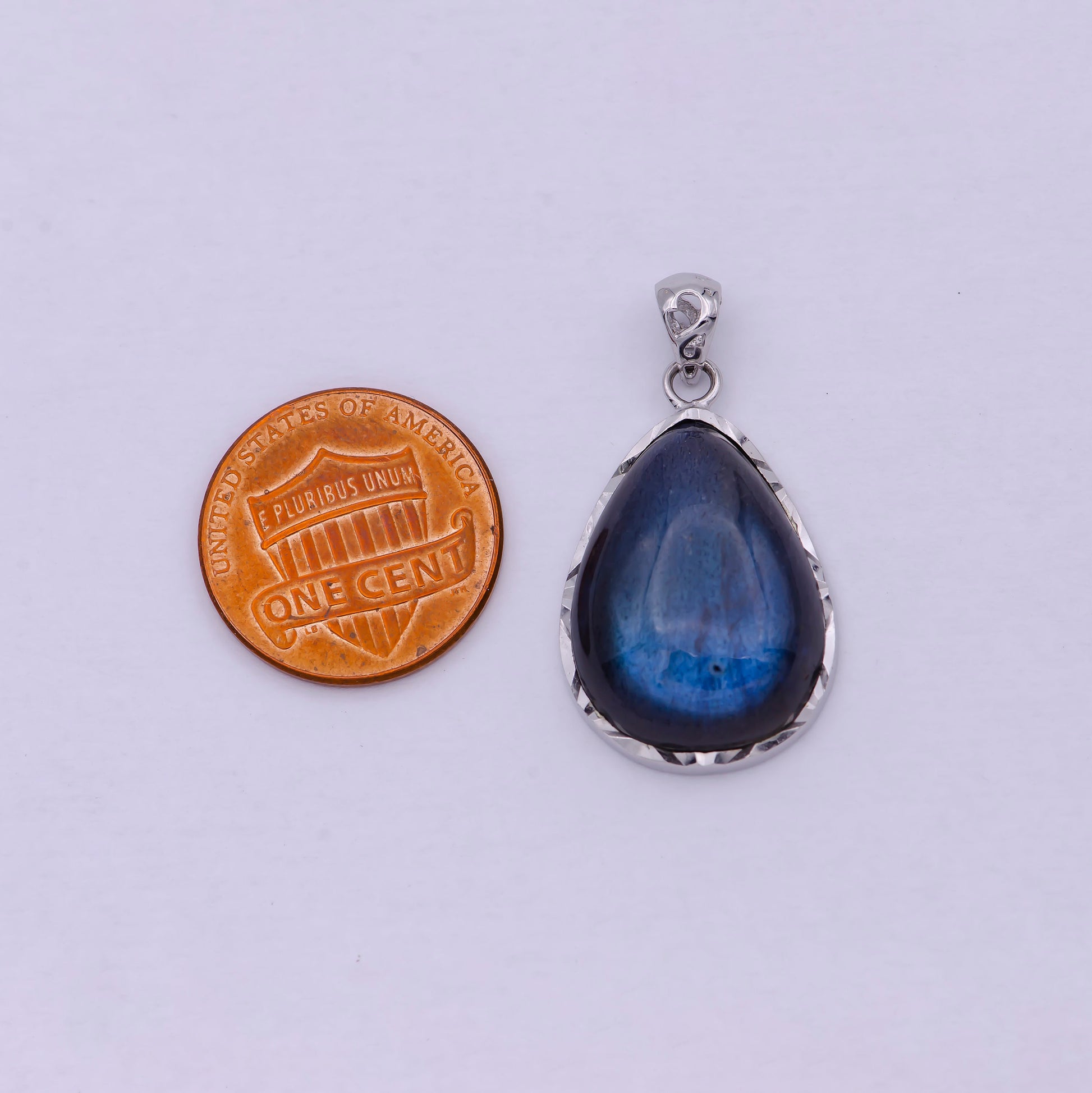 Blue Waterdrop Moonstone Charm Pear Cut Blue Moonstone Pendant, White Gold Charm For Bracelet Necklace Supply DIY Jewelry- Leo 1575