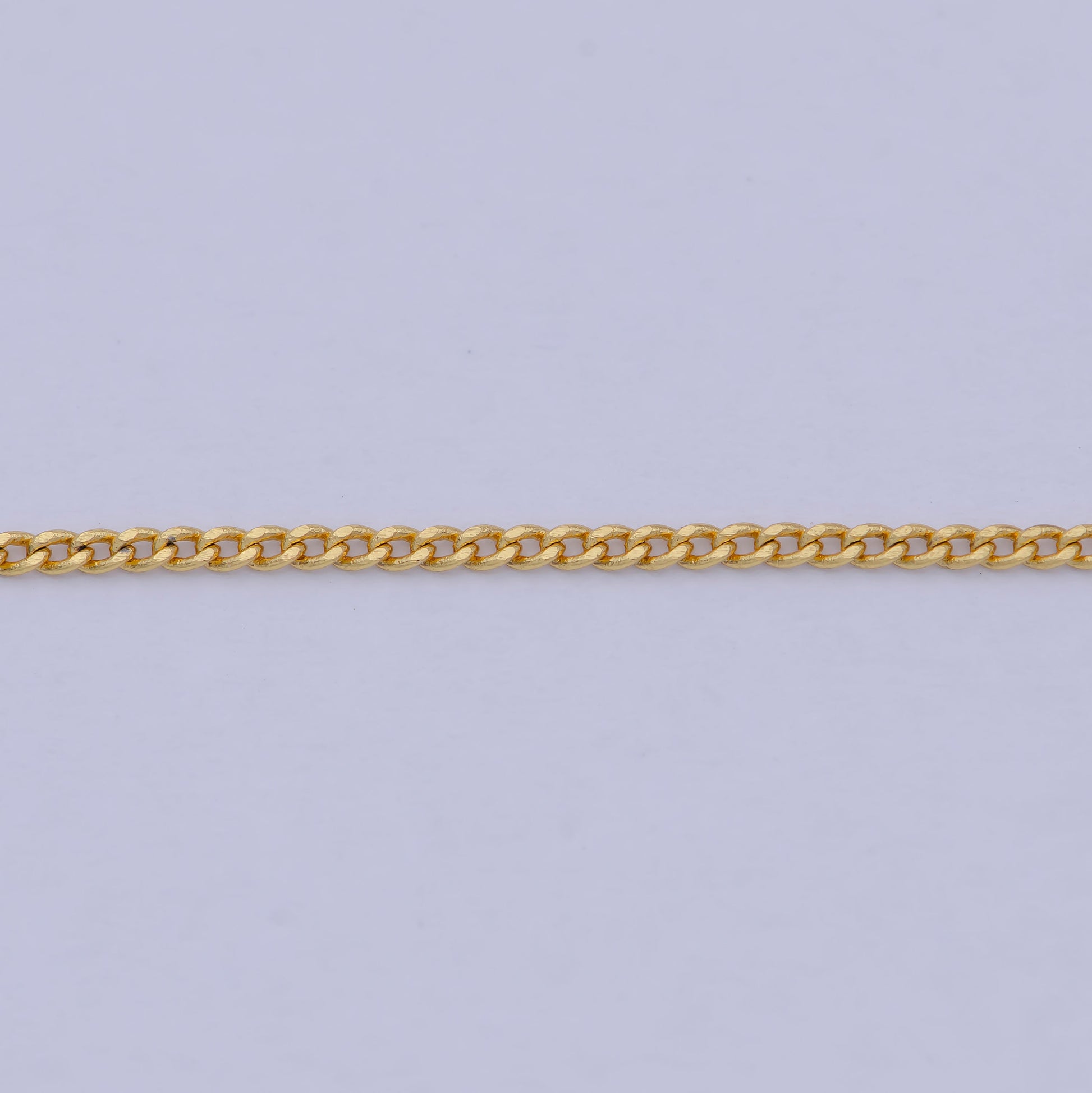 1pc 19.5", 1mm Ready to Use Gold Cuban Curb Necklace Chain, Dainty Layering Curb Chain Bold Necklace, For Pendant Charm Necklace, WA-504
