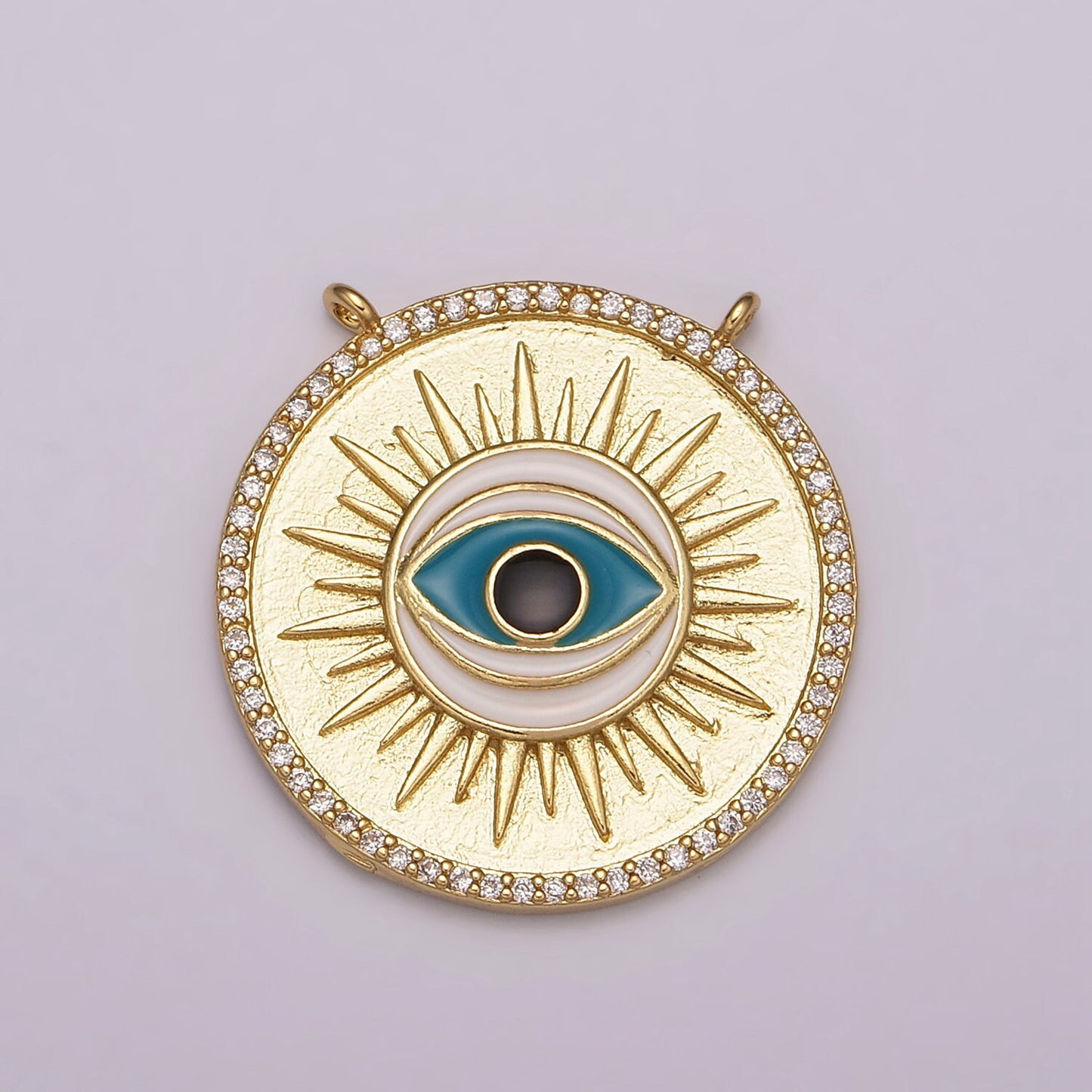 Gold Enamel Evil Eye Charm Connector Link Bracelet Connector For Supply DIY Jewelry Y403 Y404