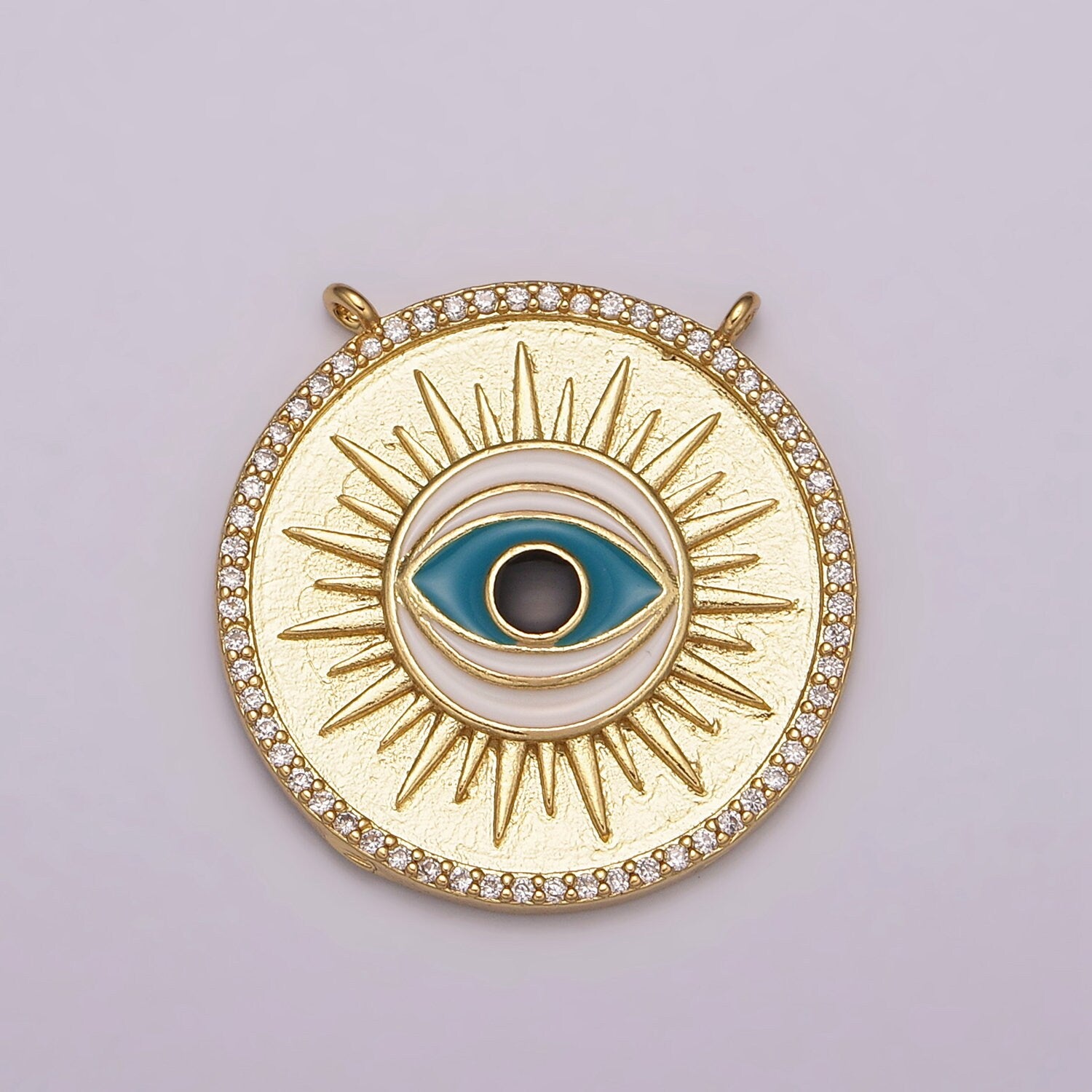 Gold Enamel Evil Eye Charm Connector Link Bracelet Connector For Supply DIY Jewelry Y403 Y404