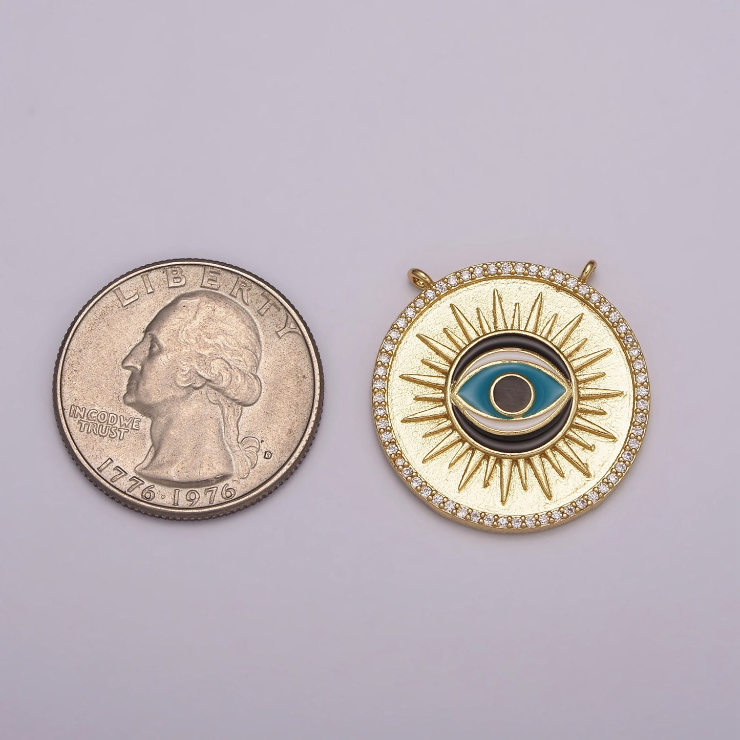 Gold Enamel Evil Eye Charm Connector Link Bracelet Connector For Supply DIY Jewelry Y403 Y404