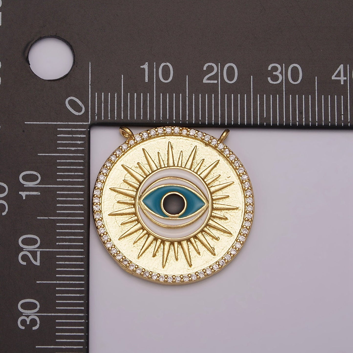 Gold Enamel Evil Eye Charm Connector Link Bracelet Connector For Supply DIY Jewelry Y403 Y404
