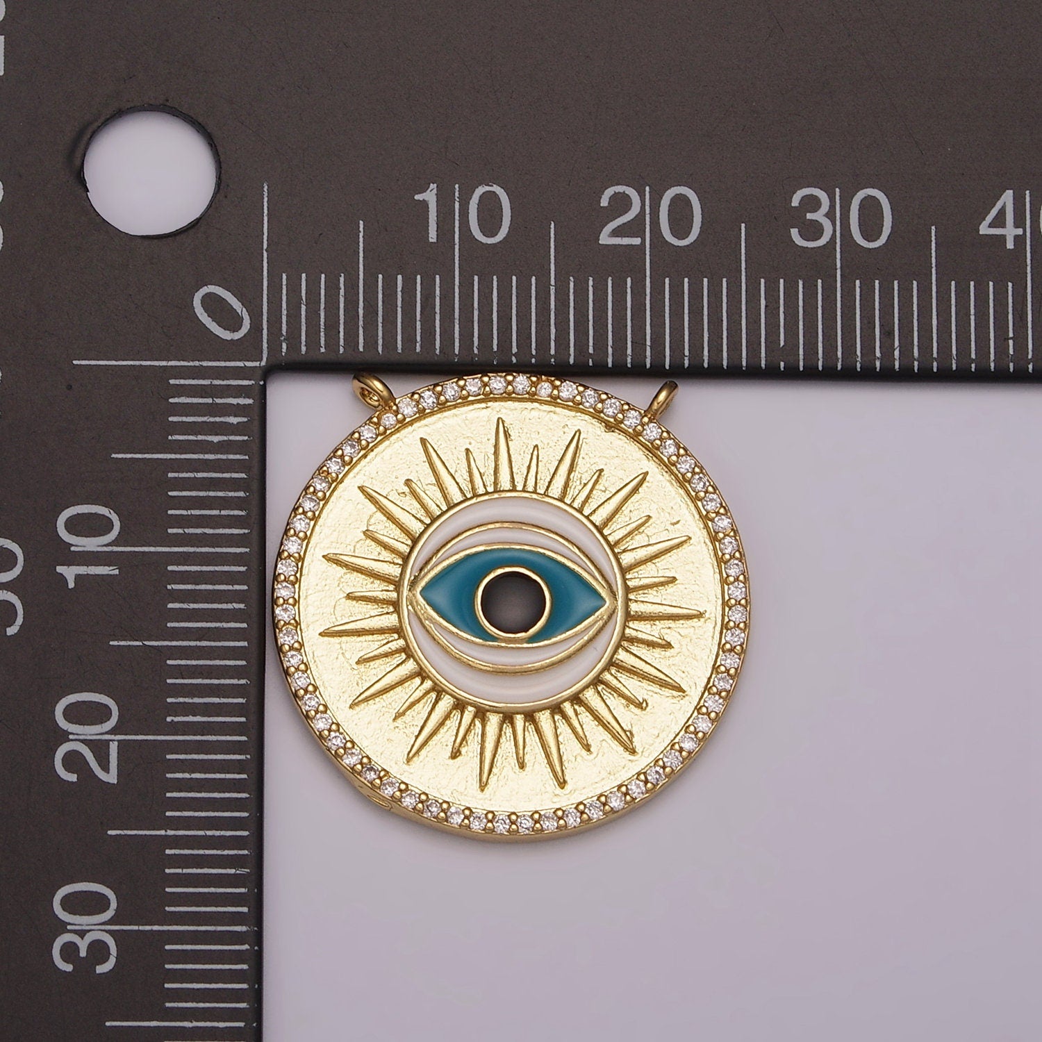 Gold Enamel Evil Eye Charm Connector Link Bracelet Connector For Supply DIY Jewelry Y403 Y404