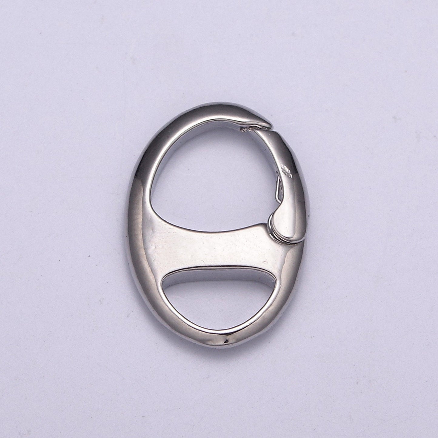 Gold Spring Gate Ring,Push Gate ring, SodaTab Clasp Ring Charm Holder Gold, Silver Clasp Connector Charm Holder L-564, L-565