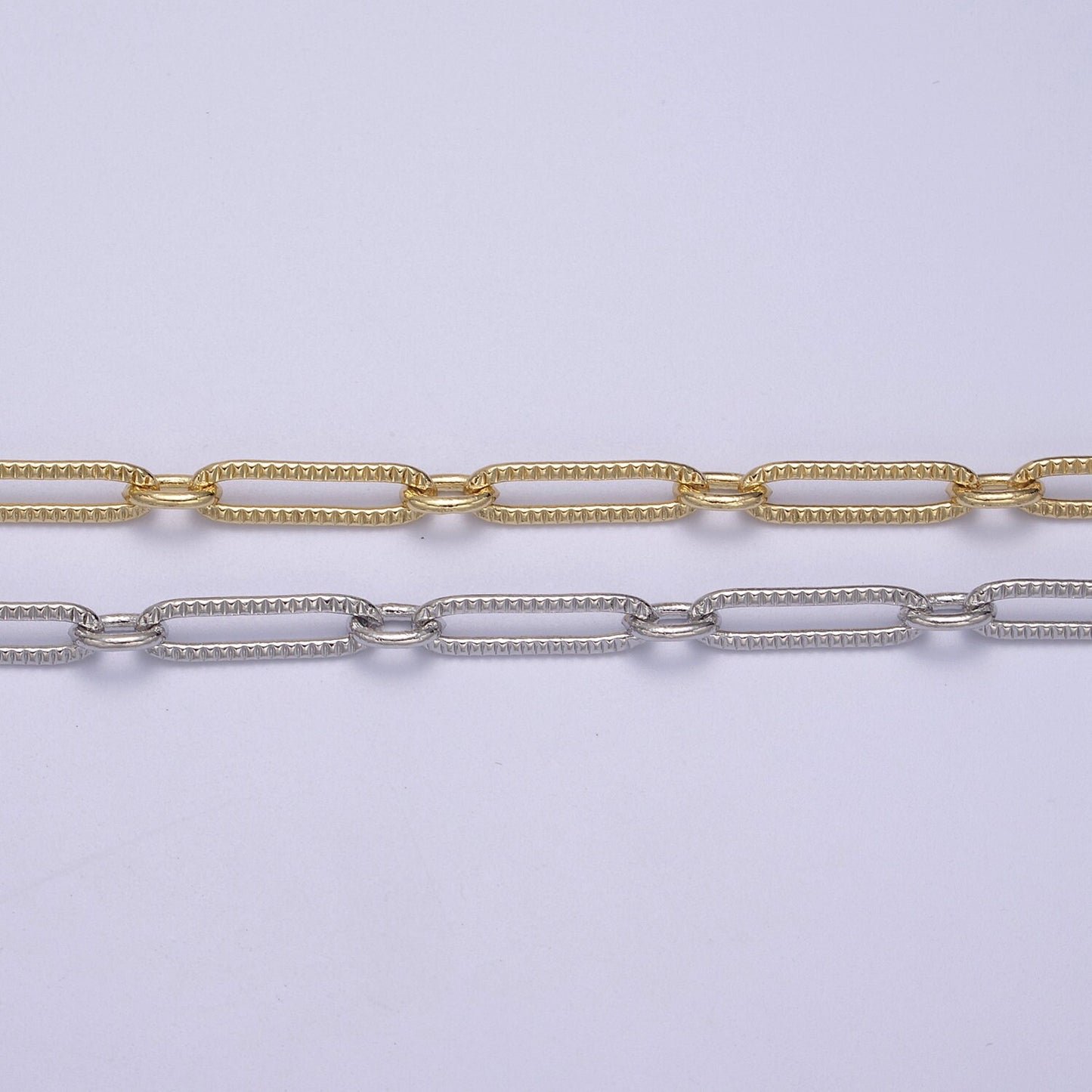 Gold Oval Cable Paperclip Chain by Yard, Link Cable Thick Elongate Chain, Wholesale bulk Roll Chain Jewelry Making 18.7x5.1mm, ROLL-609,610