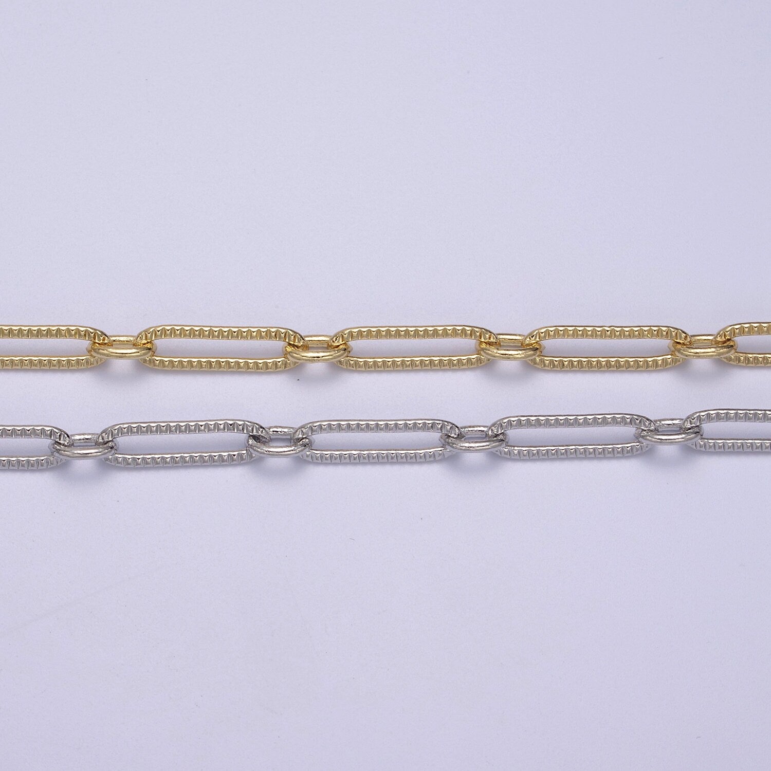 Gold Oval Cable Paperclip Chain by Yard, Link Cable Thick Elongate Chain, Wholesale bulk Roll Chain Jewelry Making 18.7x5.1mm, ROLL-609,610